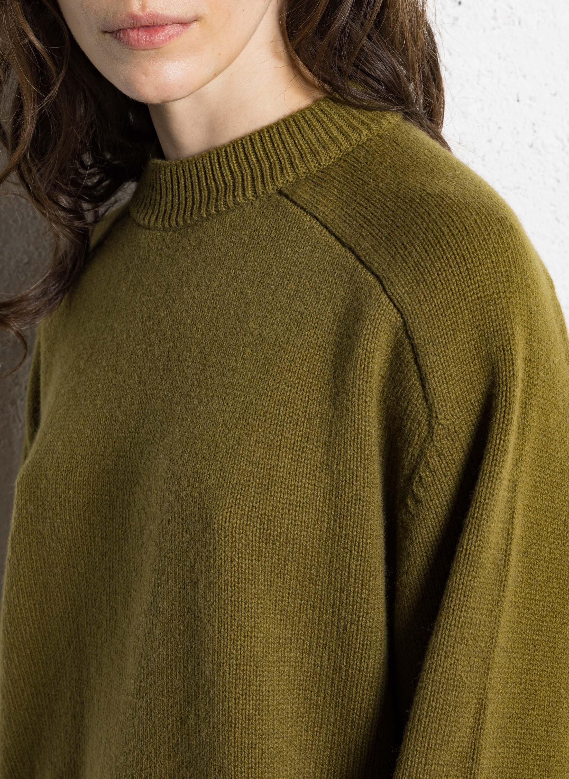 Pull col rond en laine will SOEUR Marron