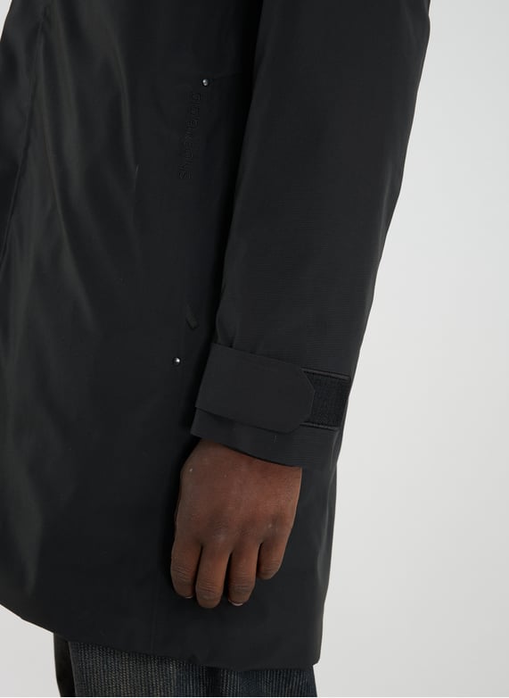 Mid-length hooded jacket | Black by DIDRIKSONS Mid-length hooded jacket Black