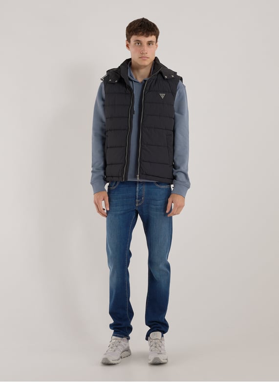 Doudoune matelassée sans manches | Noir by GUESS Doudoune matelassée sans manches Noir