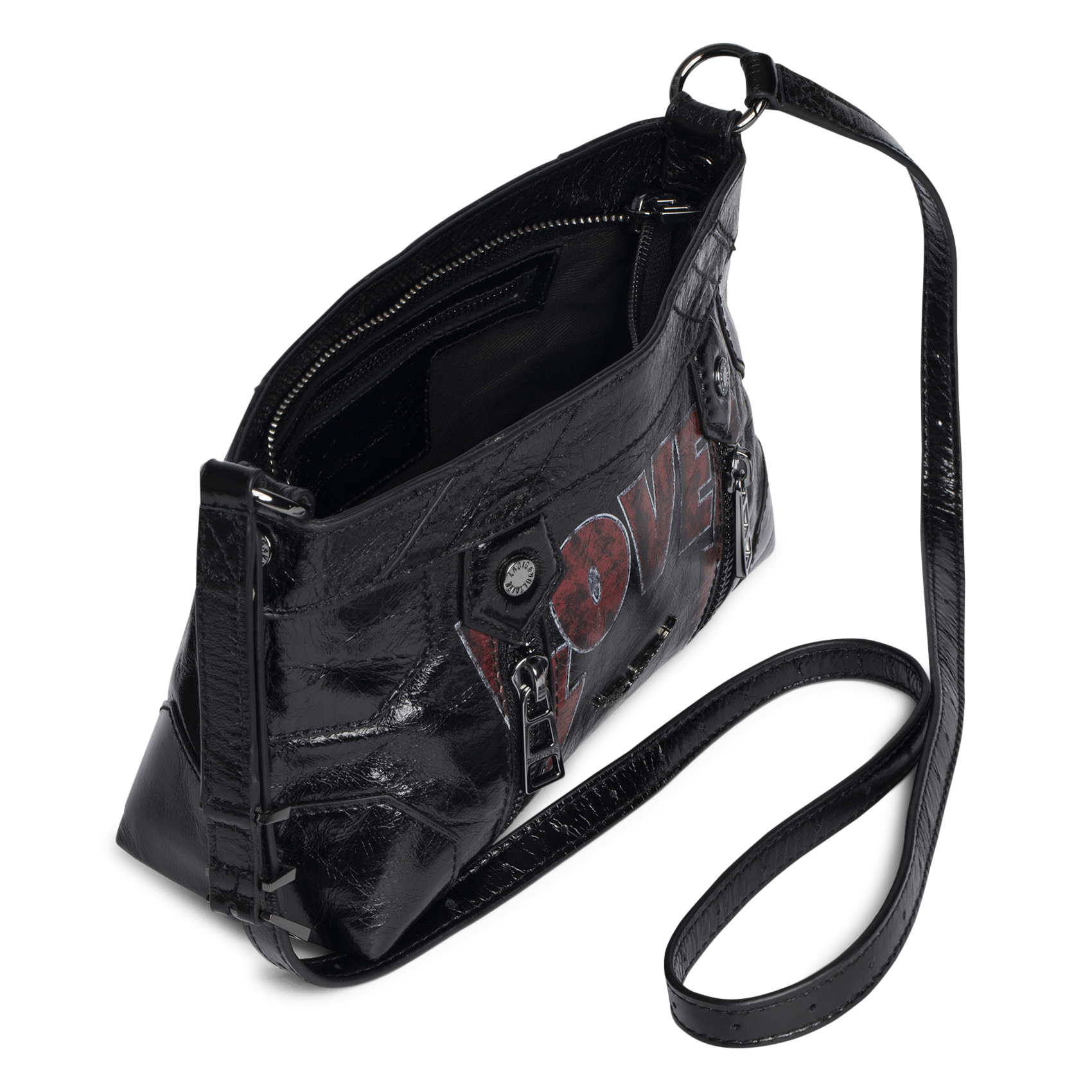 Sac bandoulière en cuir sunny mood ZADIG&VOLTAIRE Noir