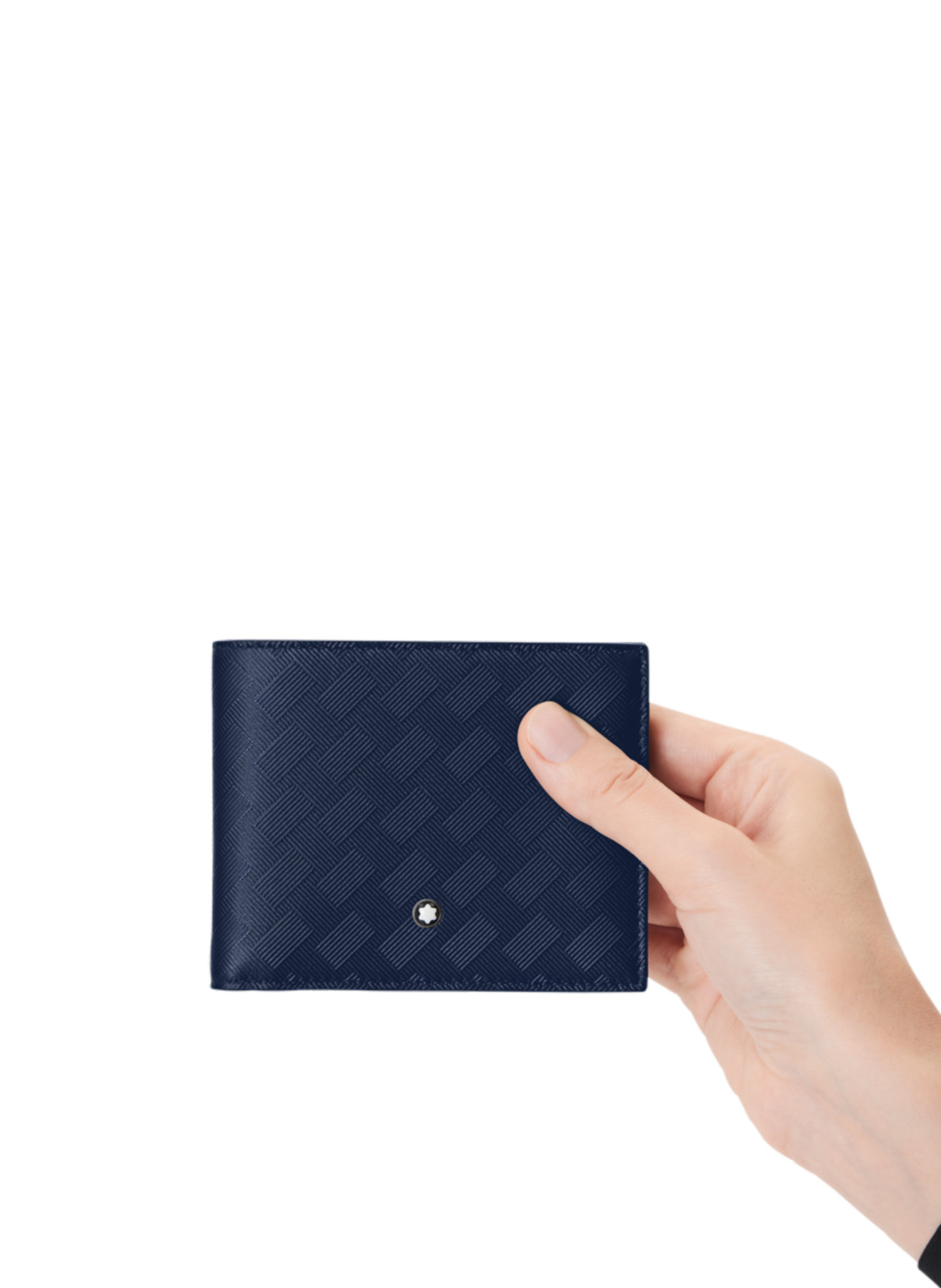 Textured leather wallet MONTBLANC Blue