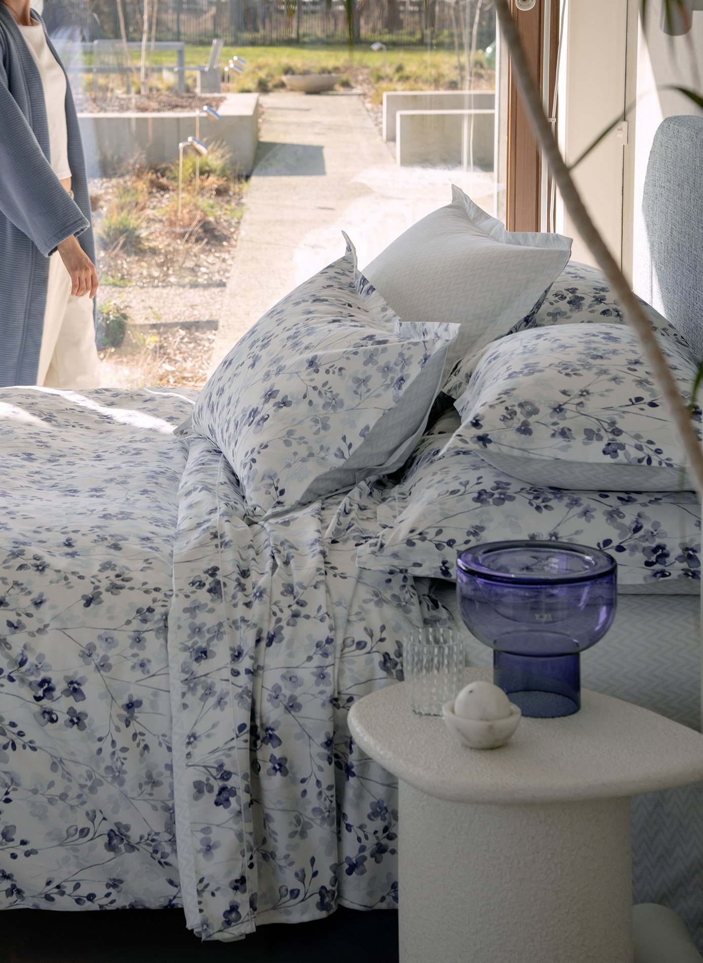 Drap plat calme ANNE DE SOLENE Bleu