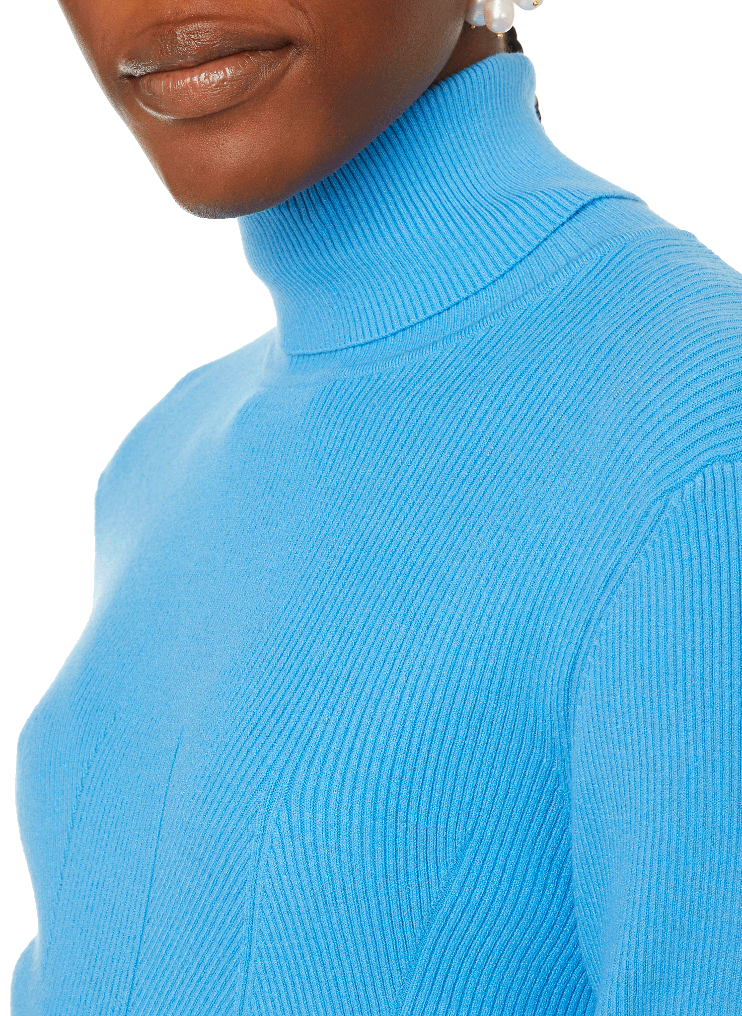 Pull court avec col roulé REMAIN Bleu