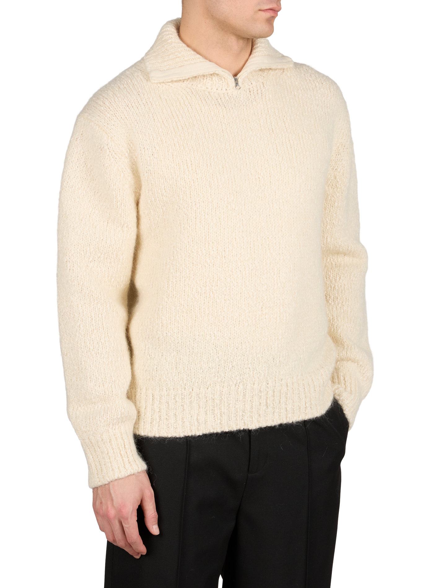 Pull col montant  AMOMENTO Beige