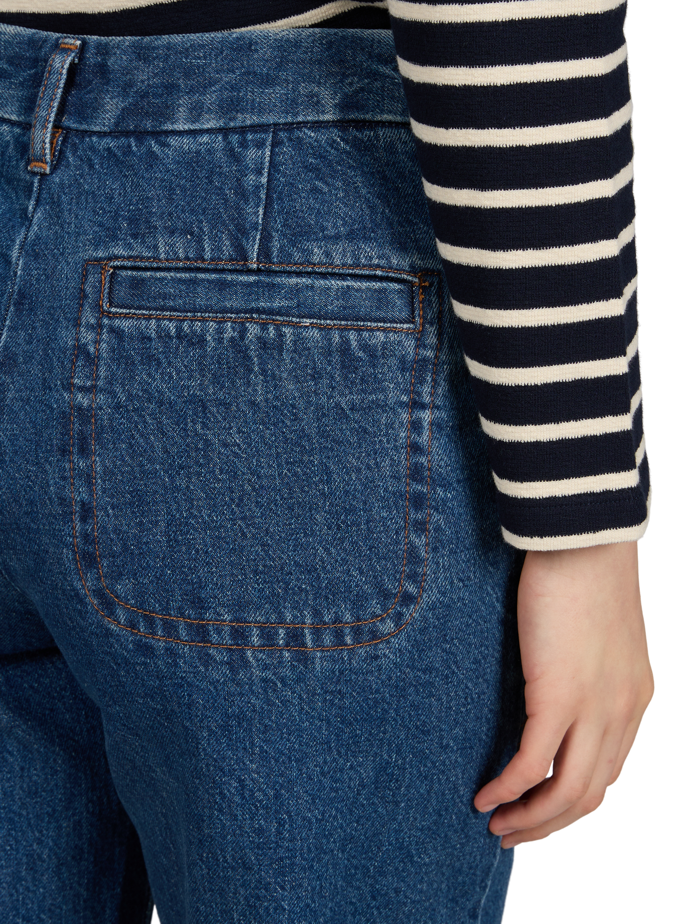 Top manches longues rayé en coton A.P.C. Multicolore