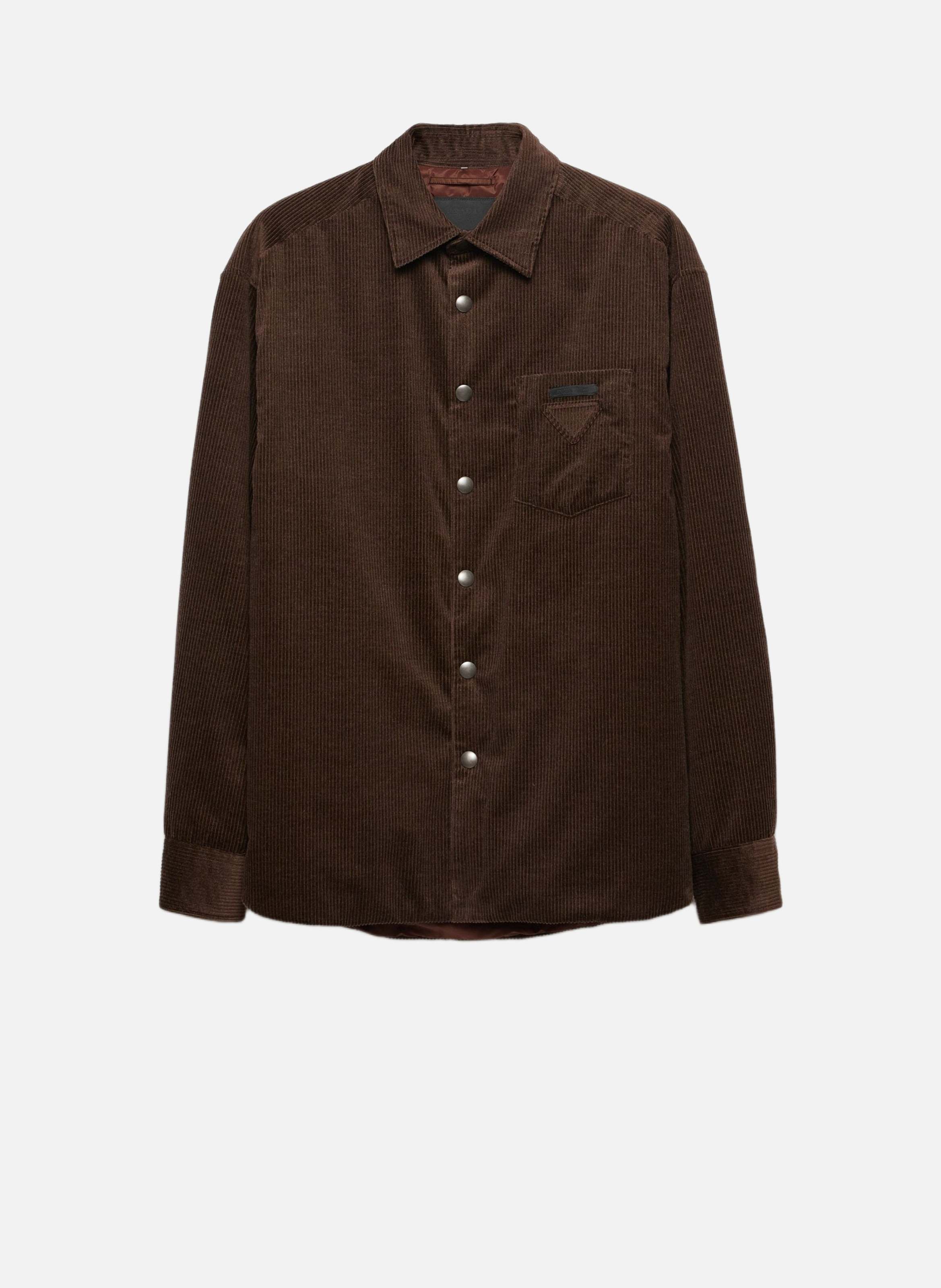 Chemise en velours côtelé PRADA Marron