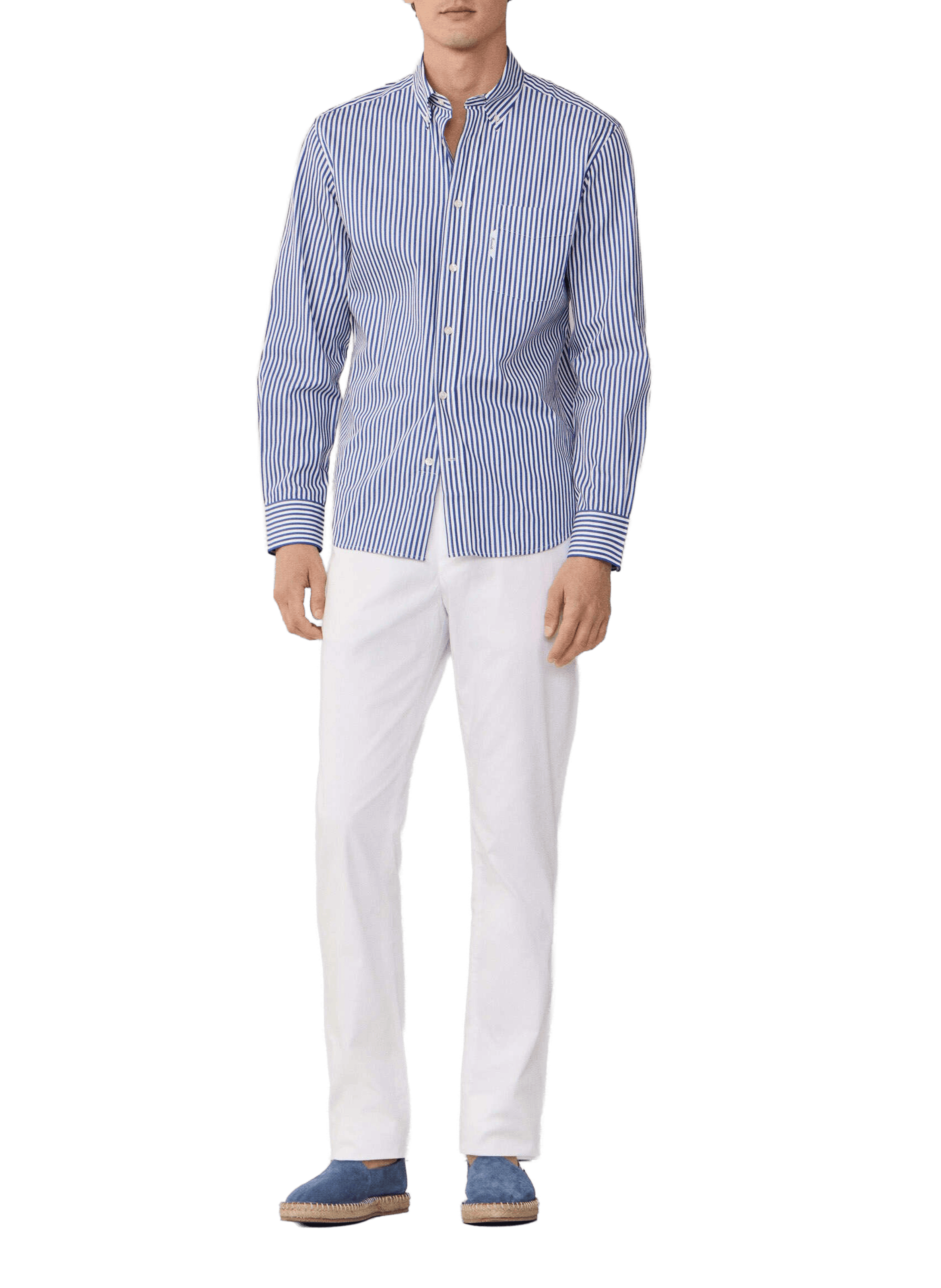 Striped cotton shirt FACONNABLE Blue