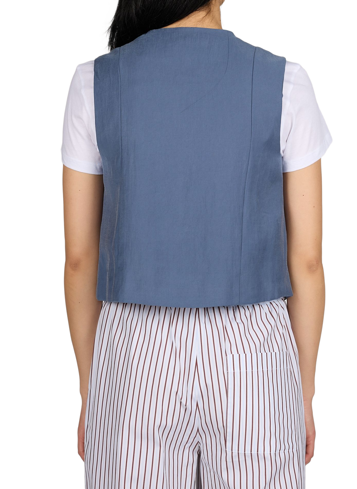 Sleeveless straight vest MSCH Blue