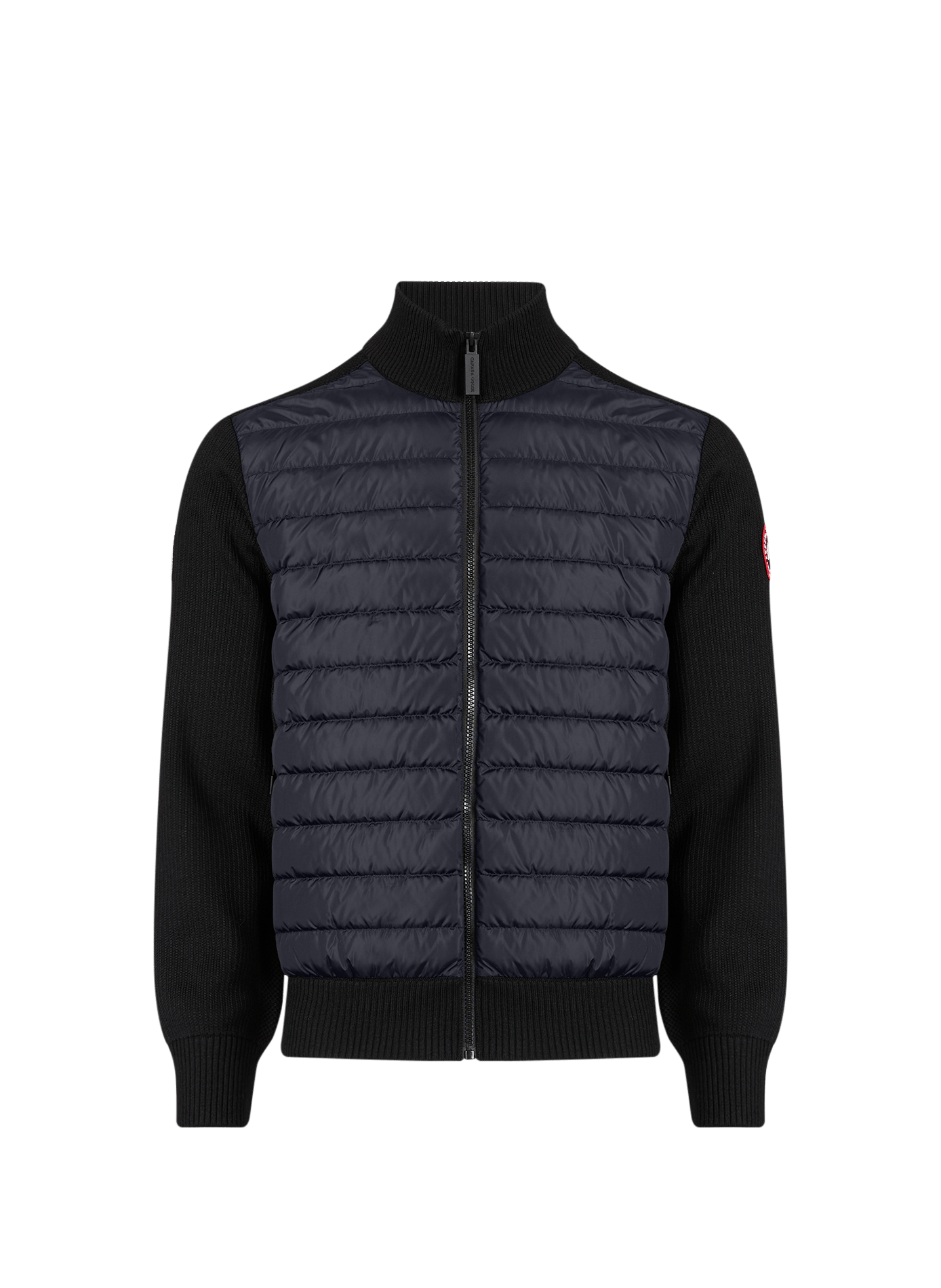 Fitted Bi-material Wool Jacket CANADA GOOSE Blue