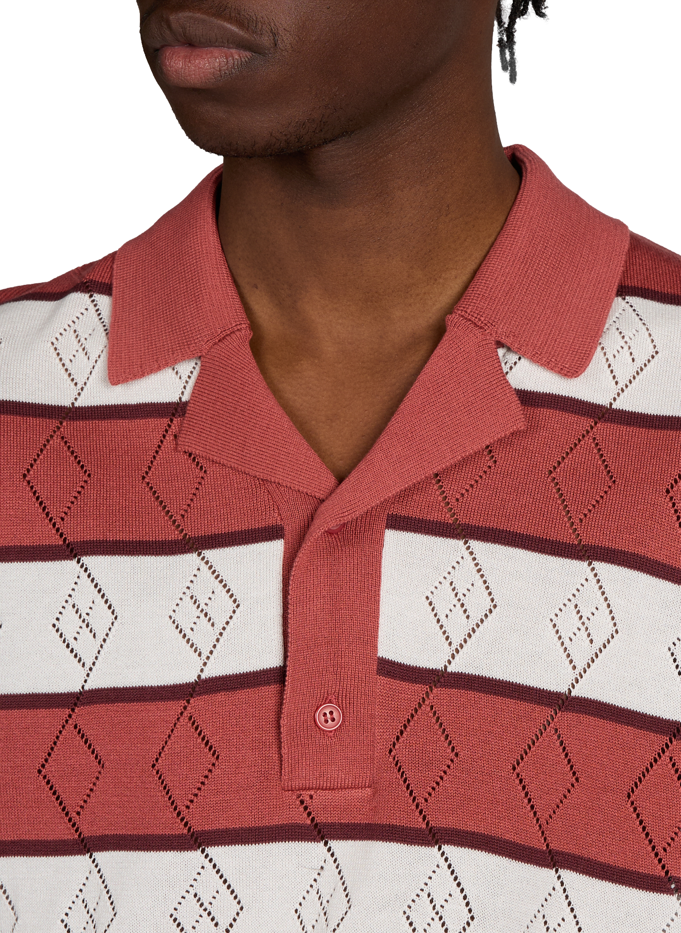 Striped cotton polo shirt STRELLSON Red