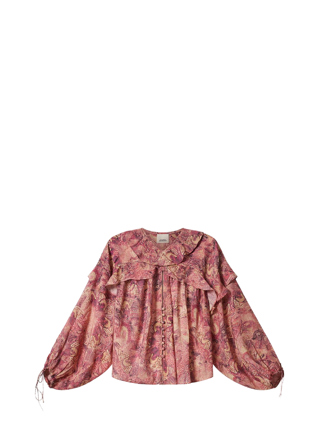 Fluid printed silk Charis blouse ISABEL MARANT Pink