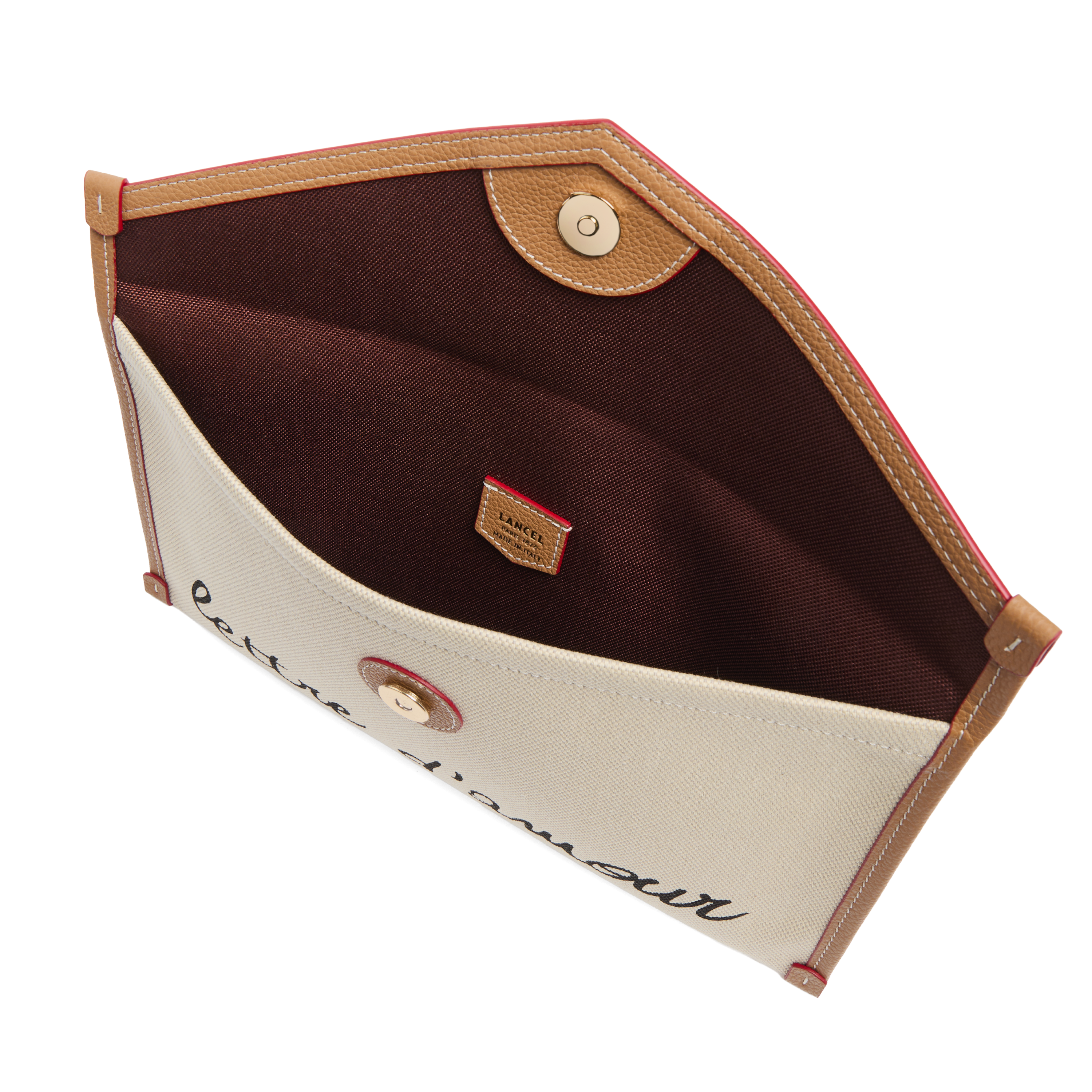 Shopper bag capsule 150 jaar in canvas en rundleer LANCEL Veelkleurig