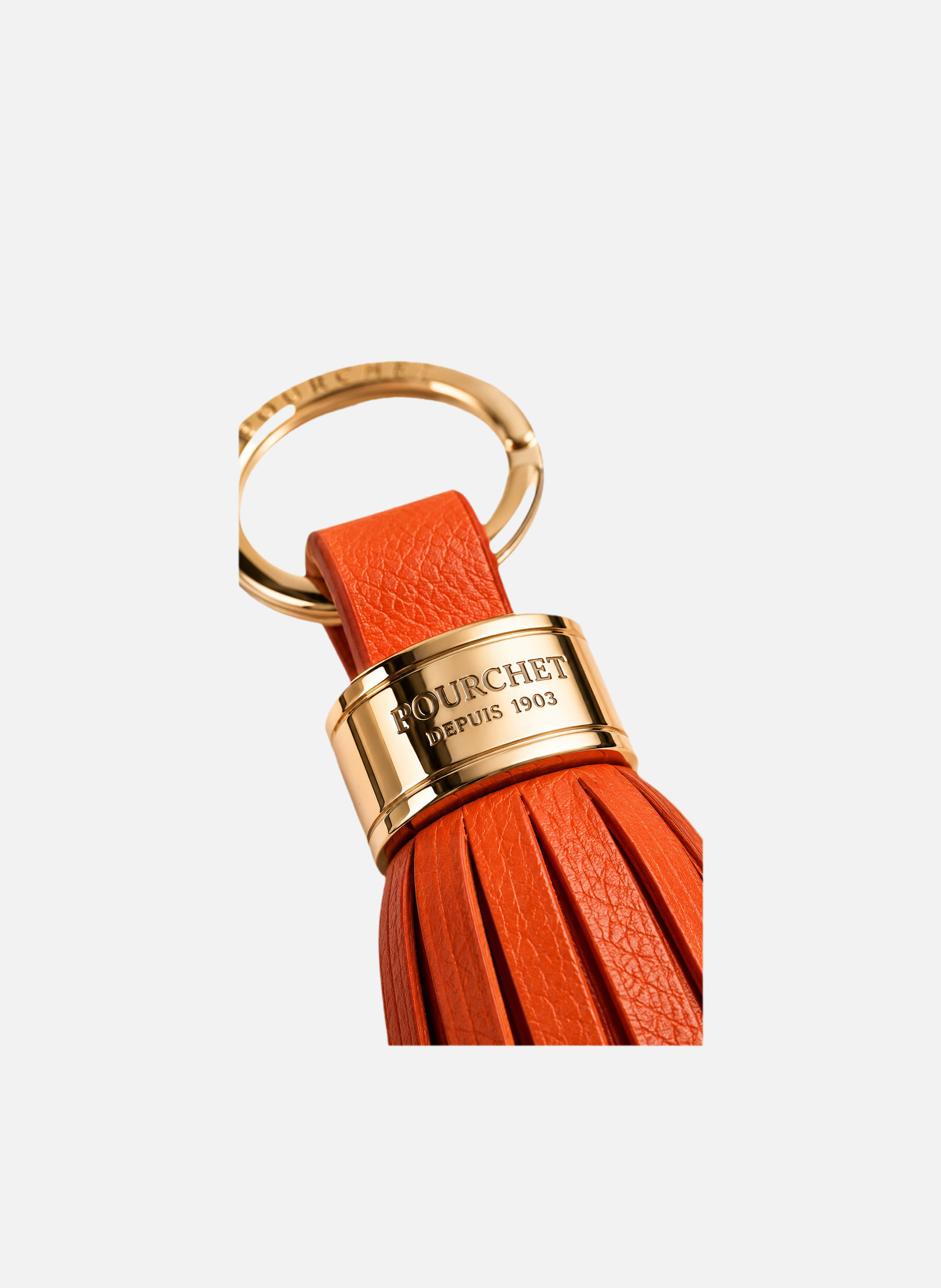 Accessoires | porte-clés en métal et cuir POURCHET Orange