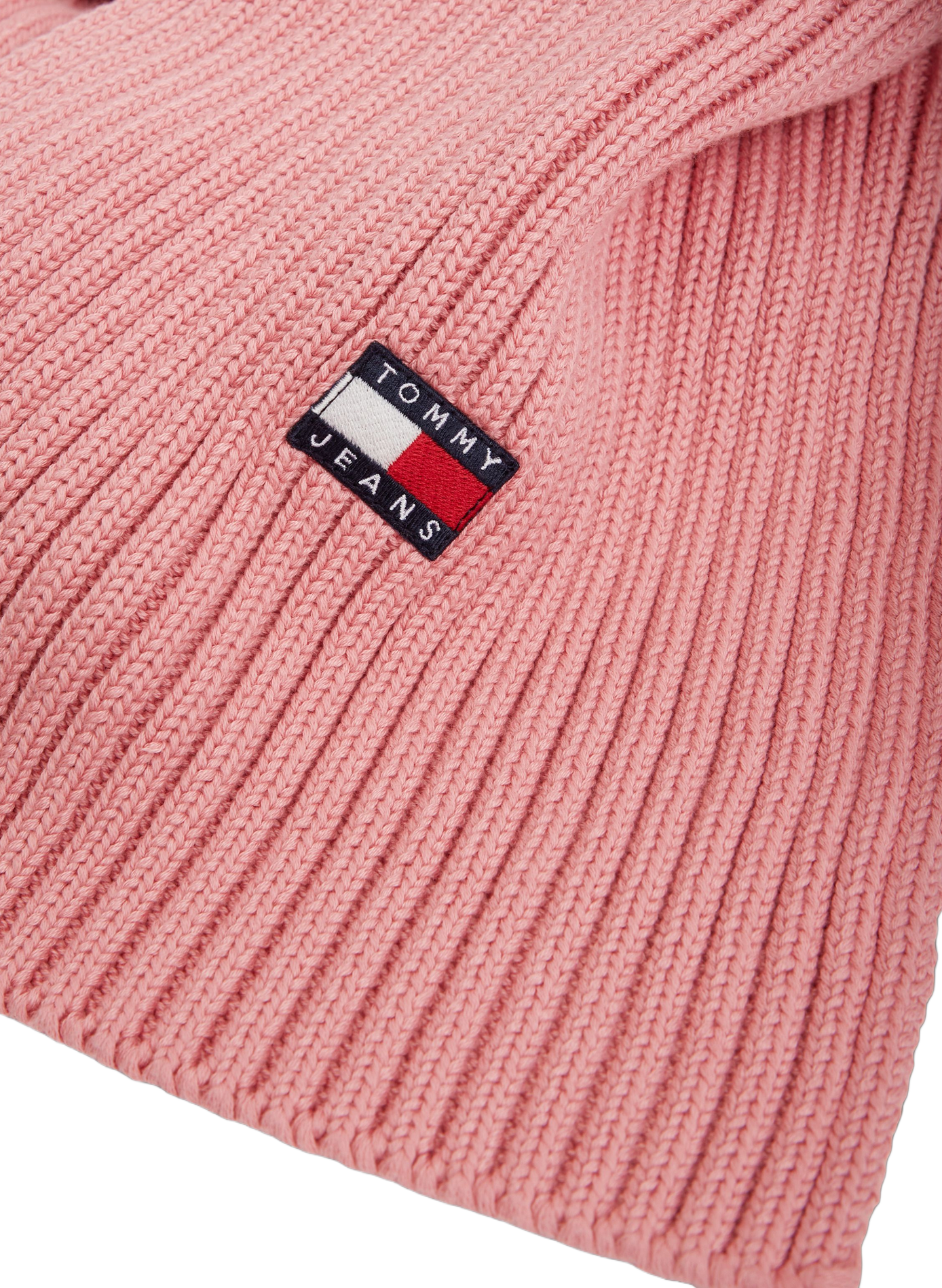 Ribbed Heritage Logo Cotton Scarf TOMMY HILFIGER Pink