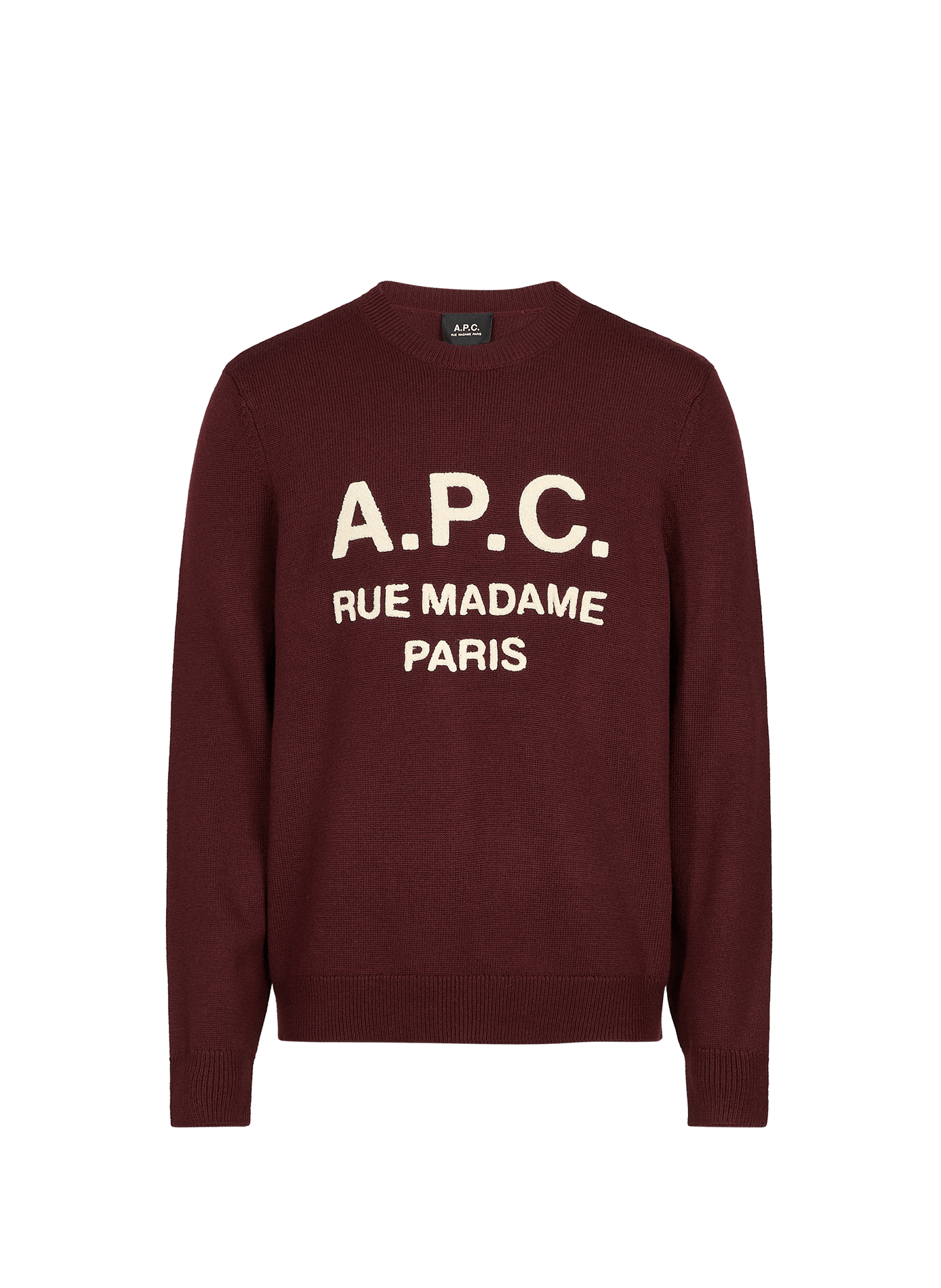Straight wool logo sweater A.P.C. Red
