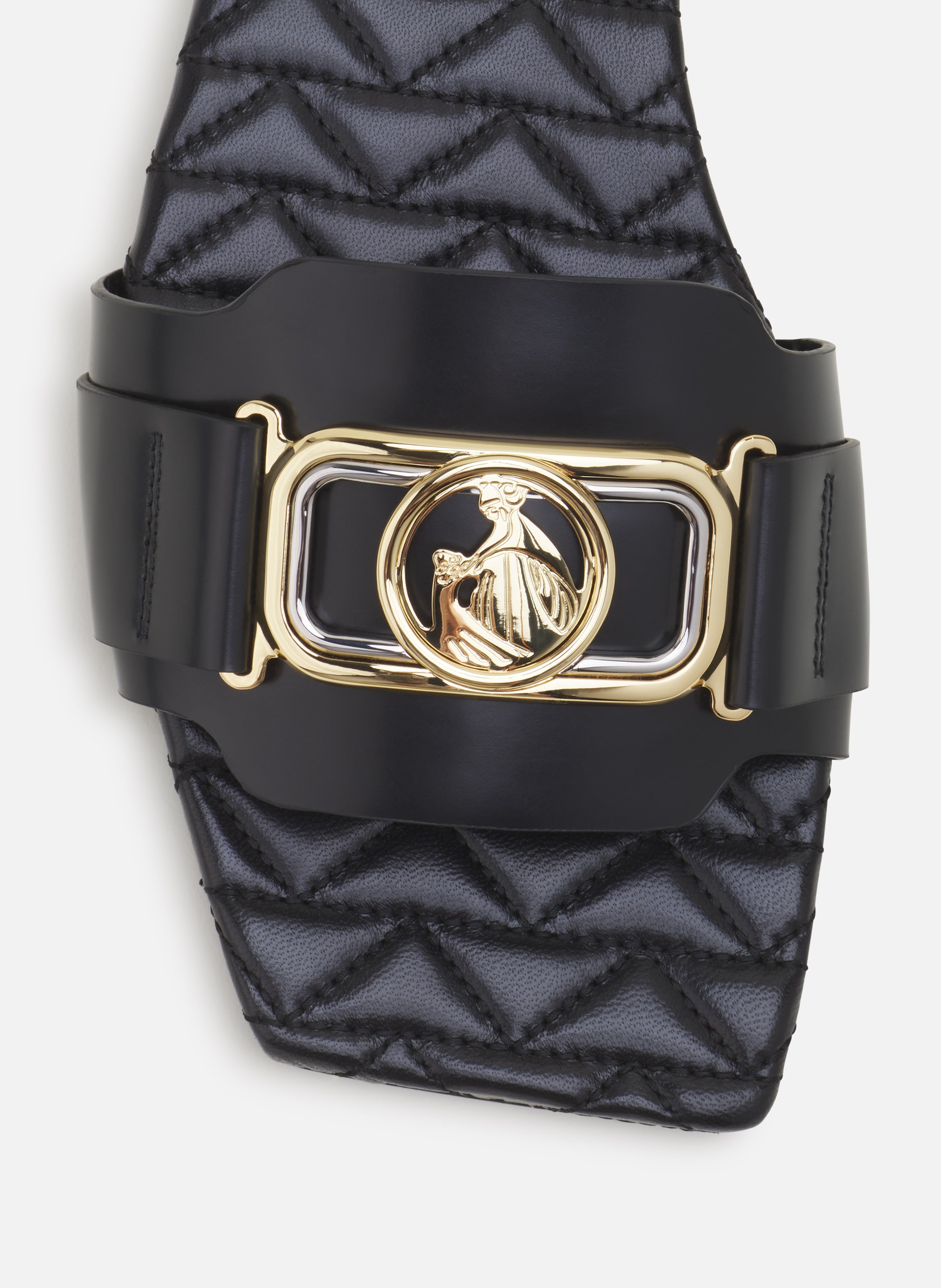 Mules plat la mère et l'enfant LANVIN Noir