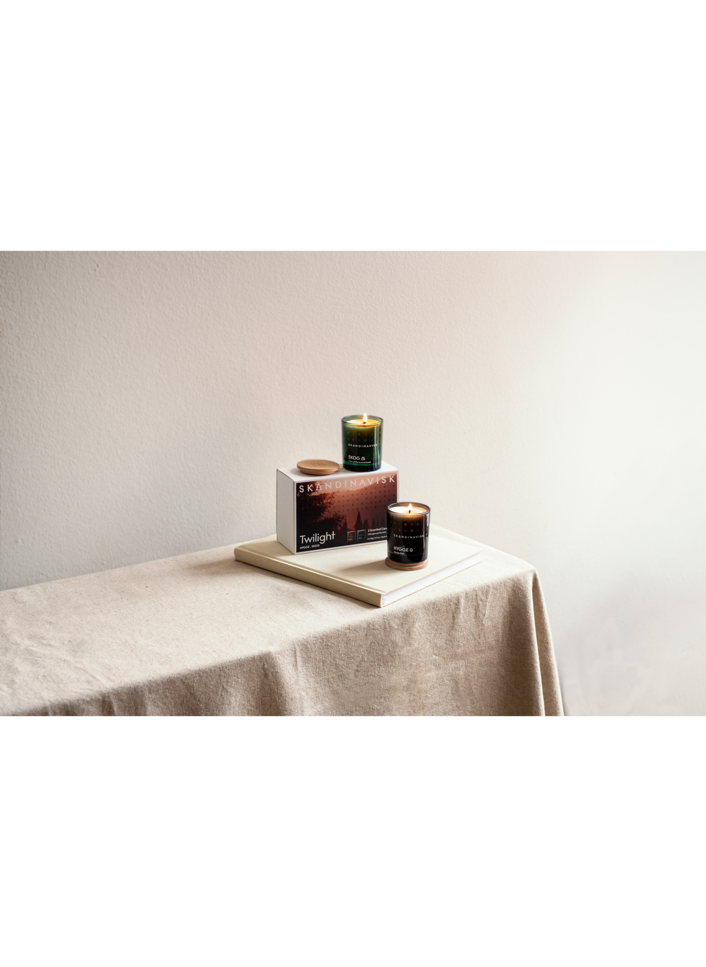 Coffret de deux bougies parfumées Twilight SKANDINAVISK Marron