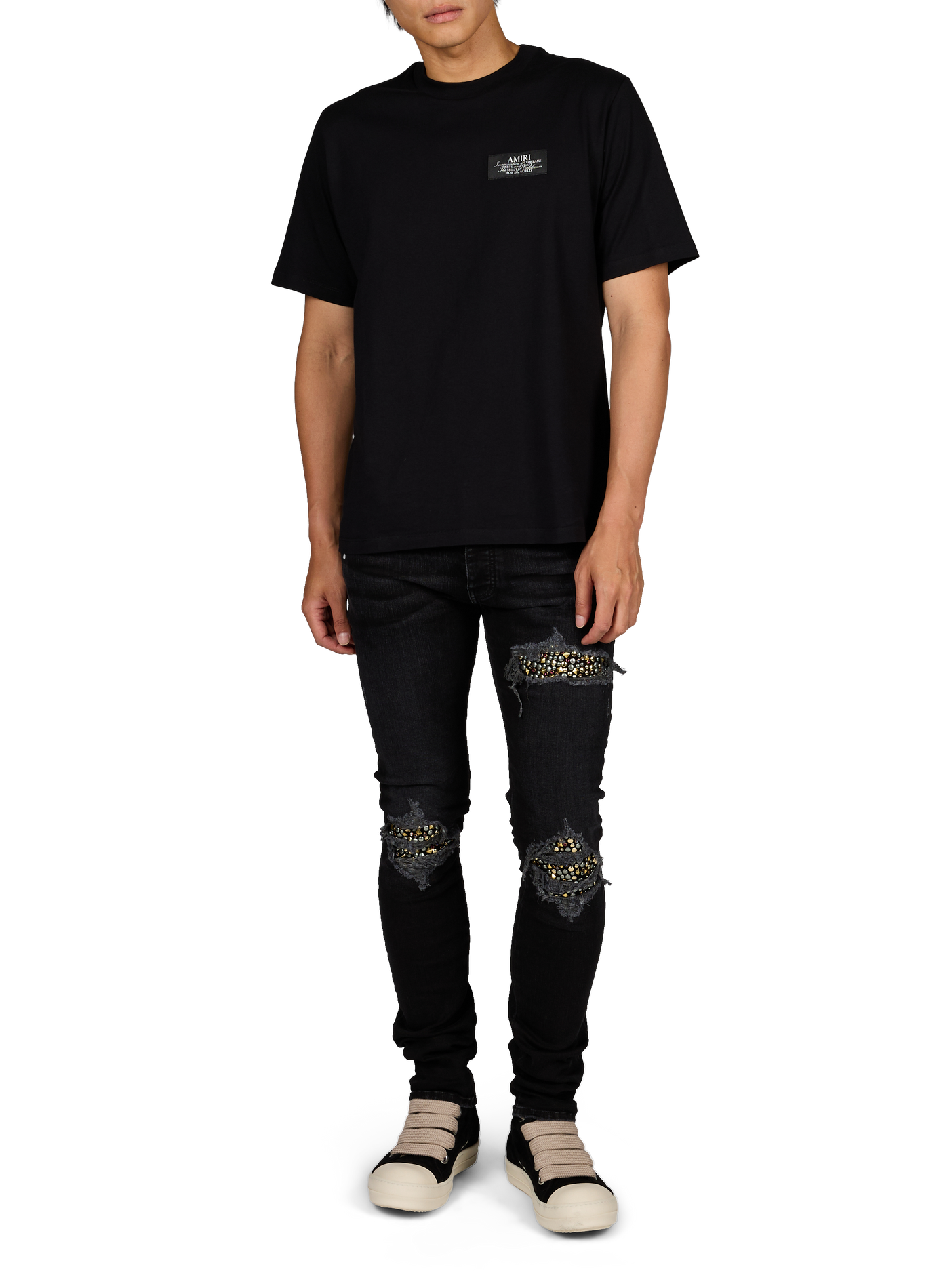 T-shirt en coton à motif AMIRI Noir