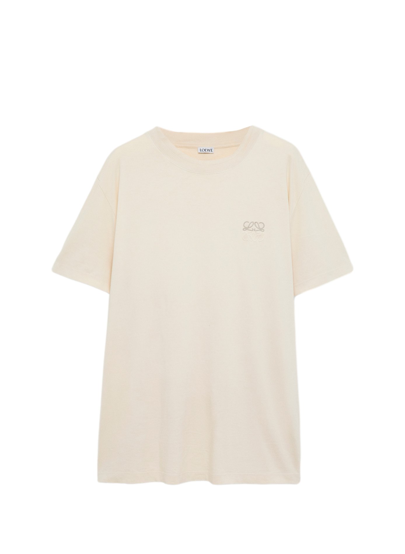 Klassisches T-Shirt mit kurzen Ärmeln aus Baumwolle LOEWE Beige