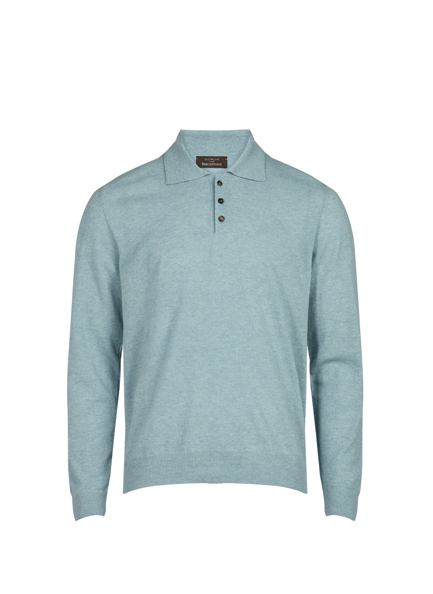 Gerade geschnittener Pullover aus einer Mischung von Kaschmir SLOWEAR Blau
