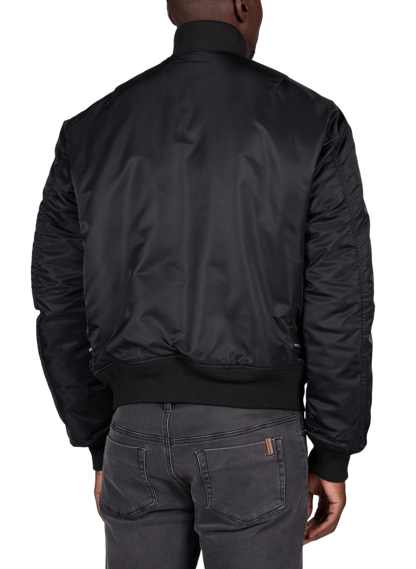 Gerader Reißverschluss-Blouson in Uni-Farbe SCHOTT Schwarz