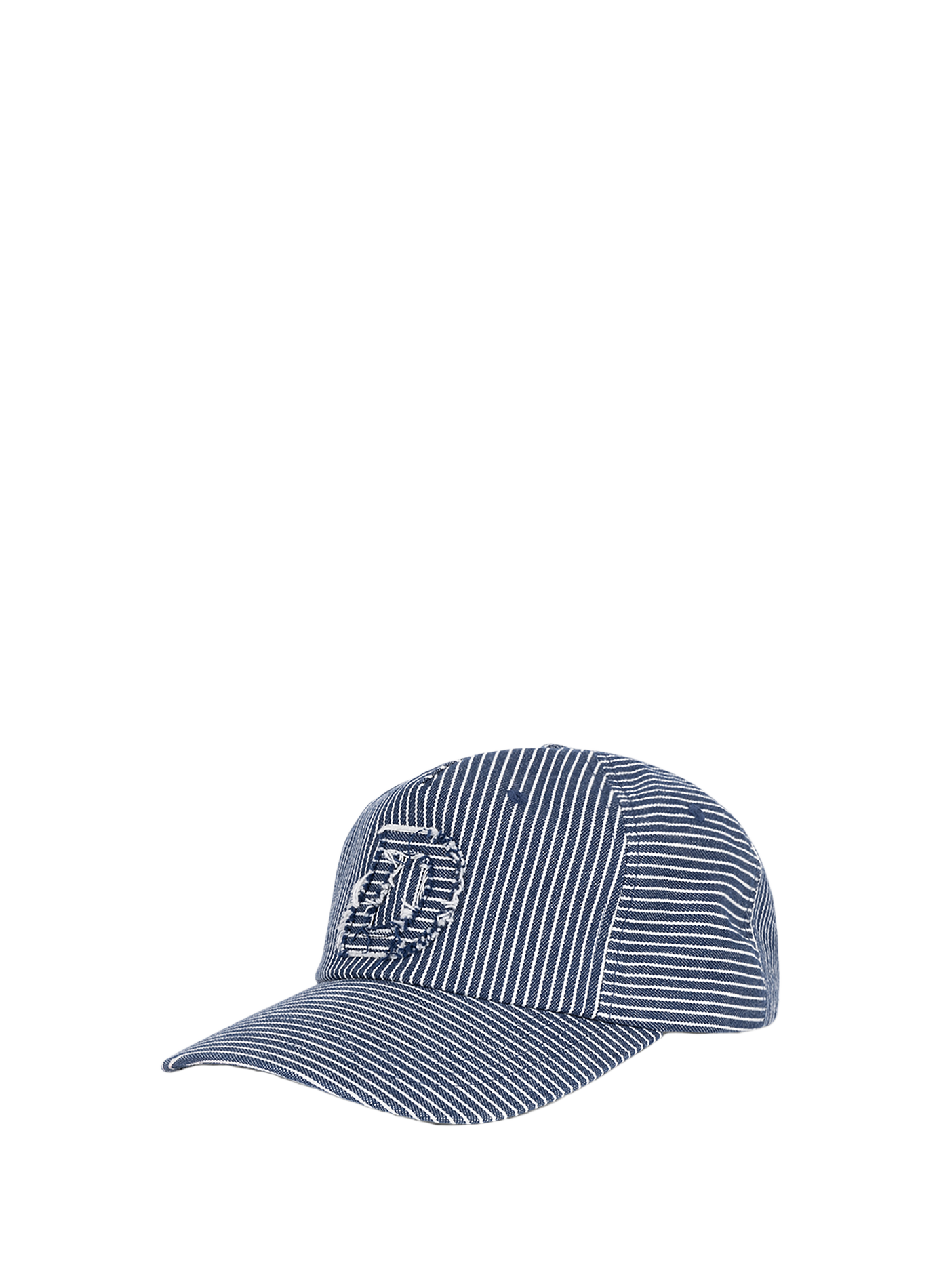 Striped cotton baseball cap DIME Blue