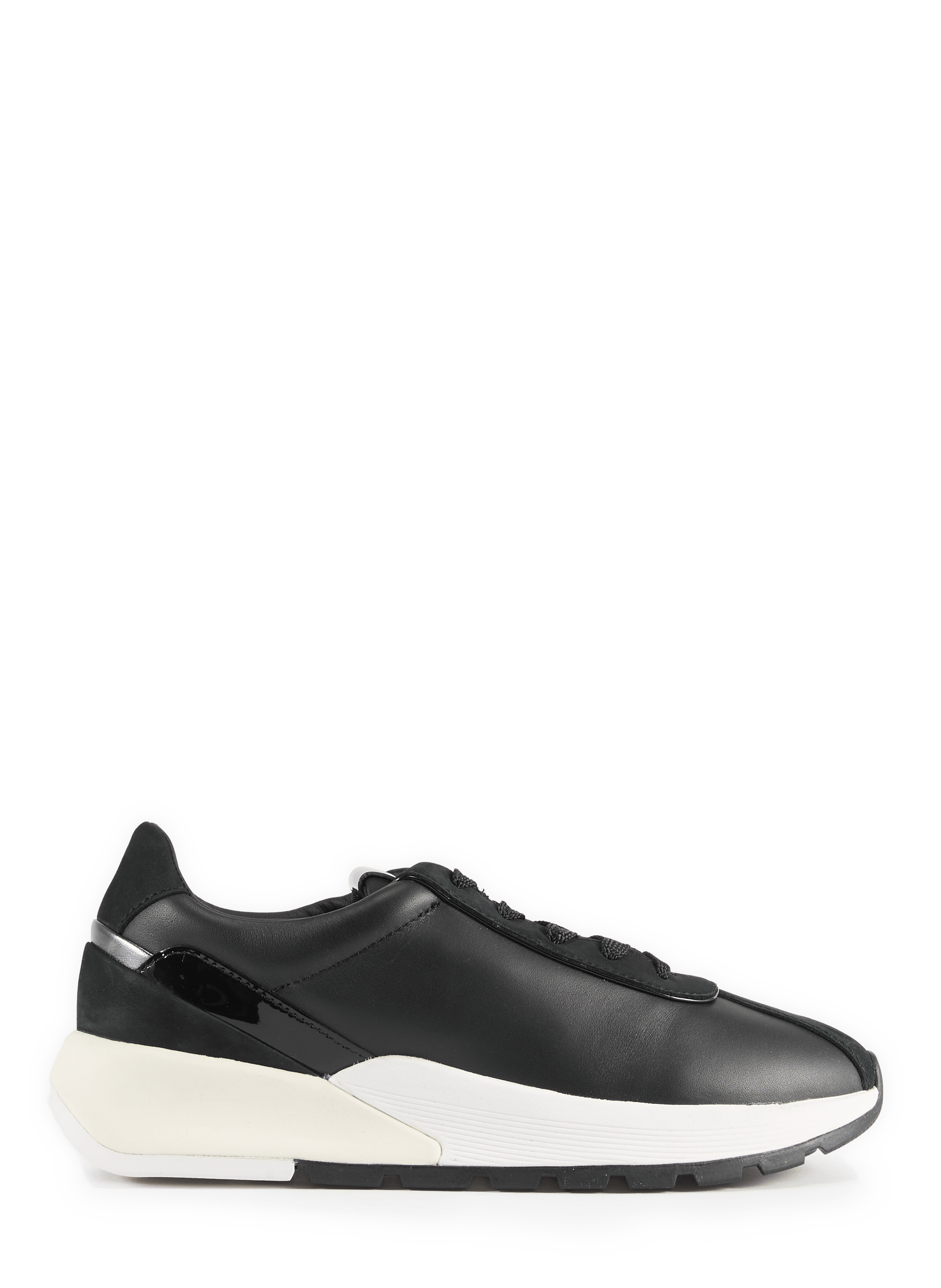 Low-top sneakers in mixed leather GEOX Black