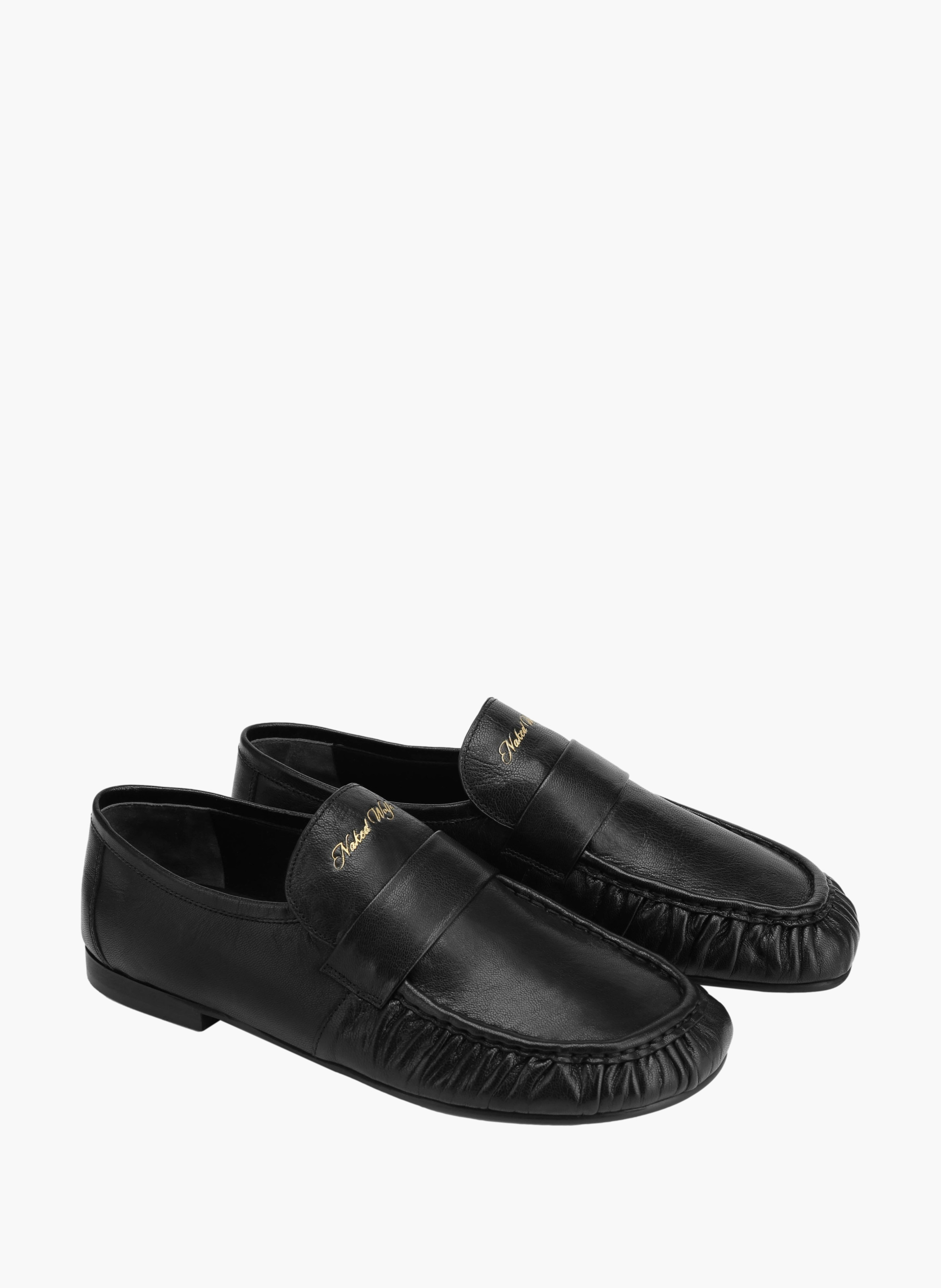 Mocassins the wall street en cuir NAKED WOLFE Noir