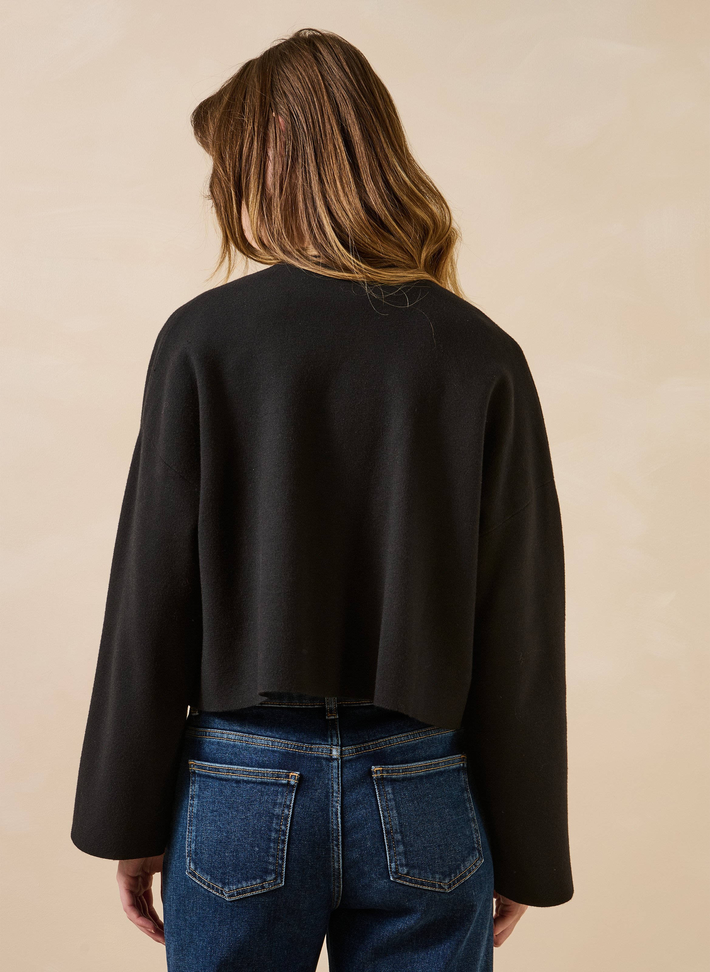 Kort, ruimvallend vest met borduursel LA FEE MARABOUTEE Veelkleurig