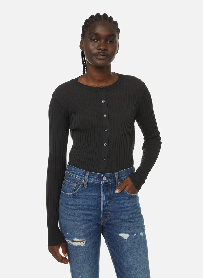 Ribbed cotton cardigan CRUSH COLLECTION