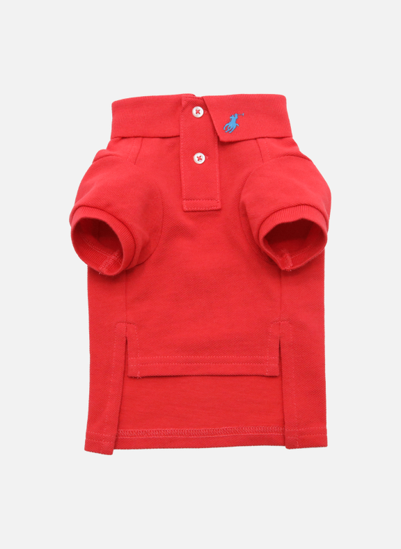 POLO RALPH LAUREN Cotton polo shirt for dogs Red