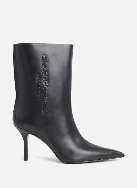 Leather stiletto heel ankle boots alexander wang women printemps