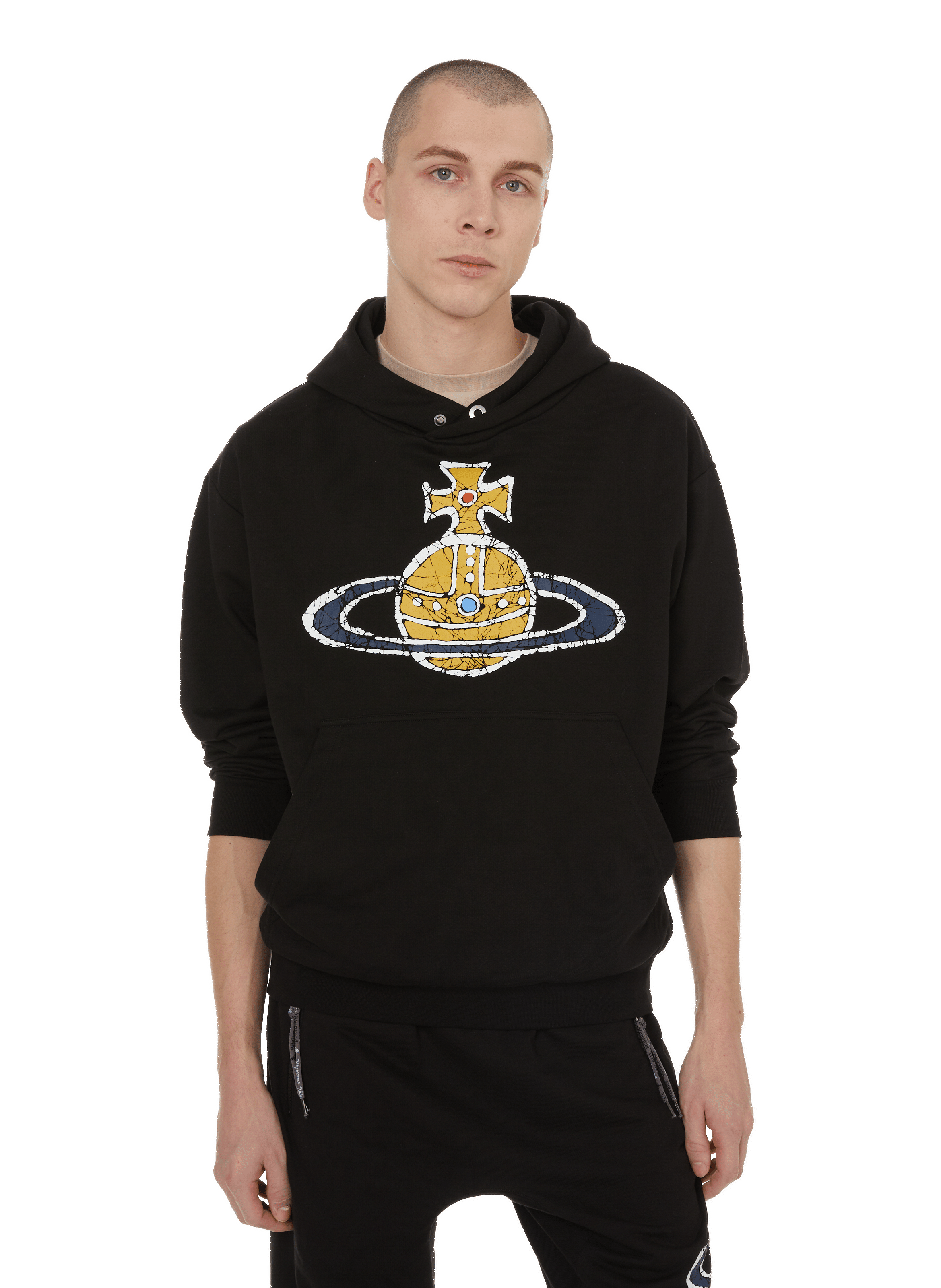 VIVIENNE WESTWOOD Hoodie à logo en coton Noir