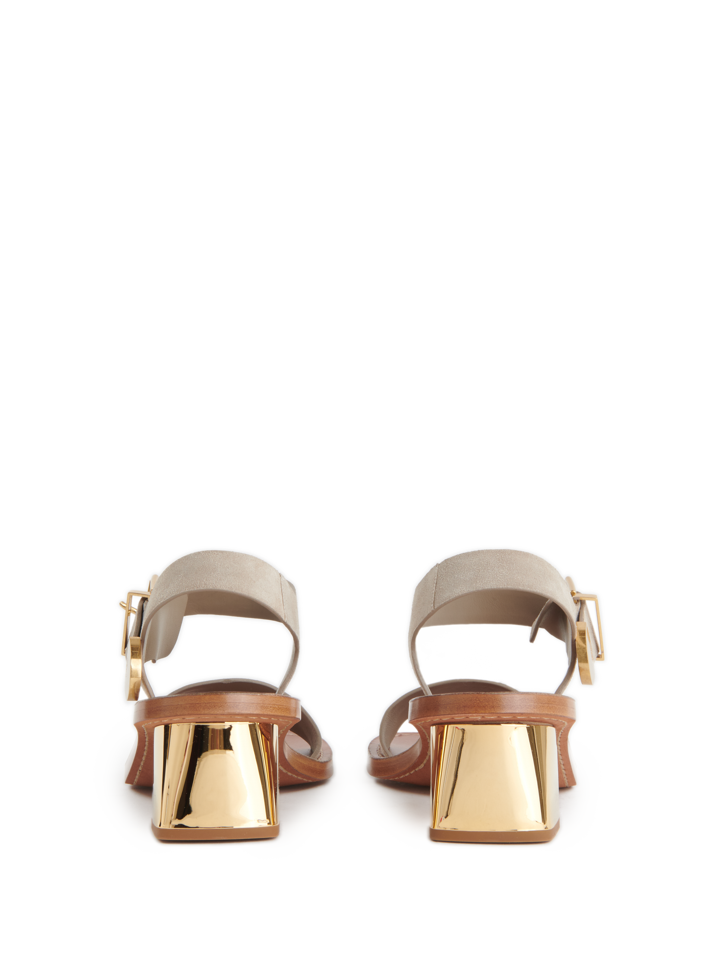 Heeled leather sandals  CHLOÉ Beige