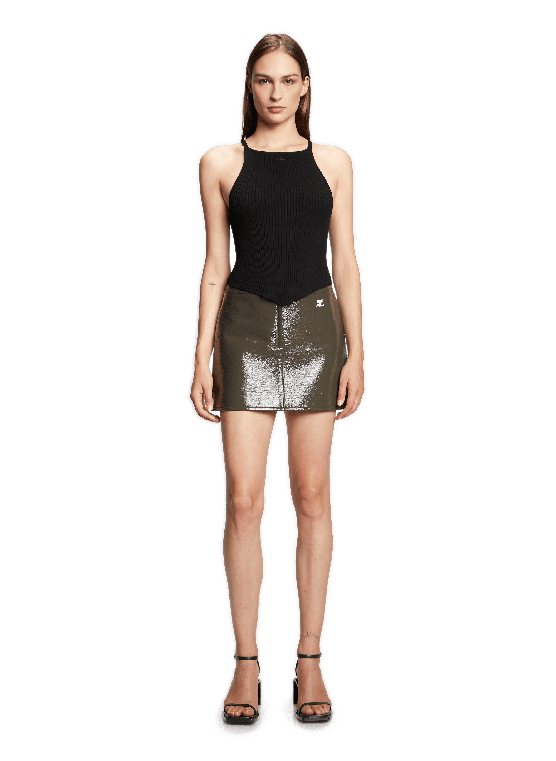 Ribbed top COURRÈGES Black