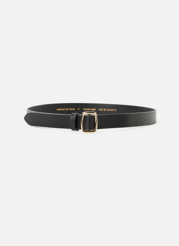 Ceinture en cuir Noir by SAISON 1865 SAISON 1865 Ceinture en cuir Noir