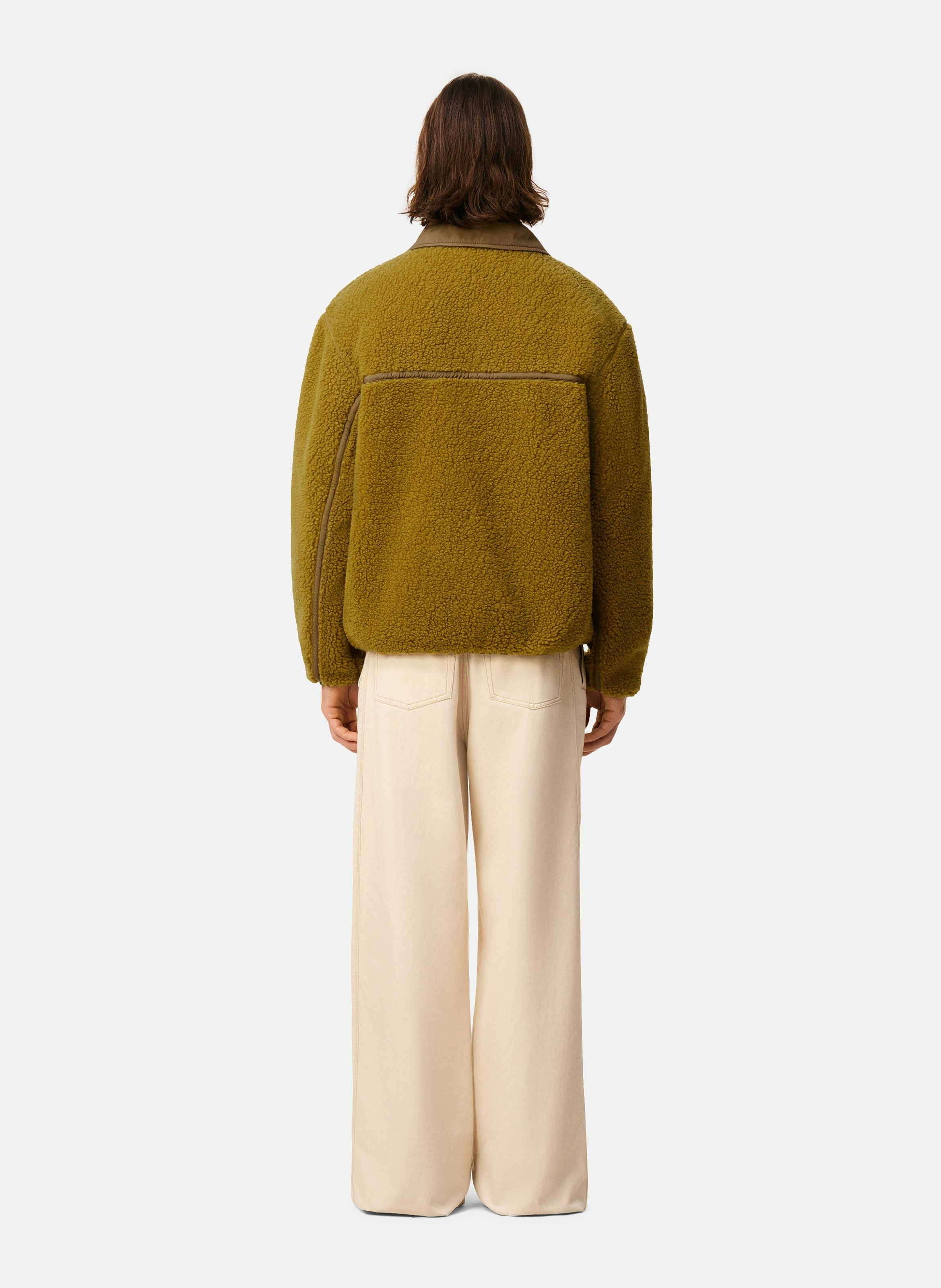 Veste zippée polaire en laine AMI PARIS Vert