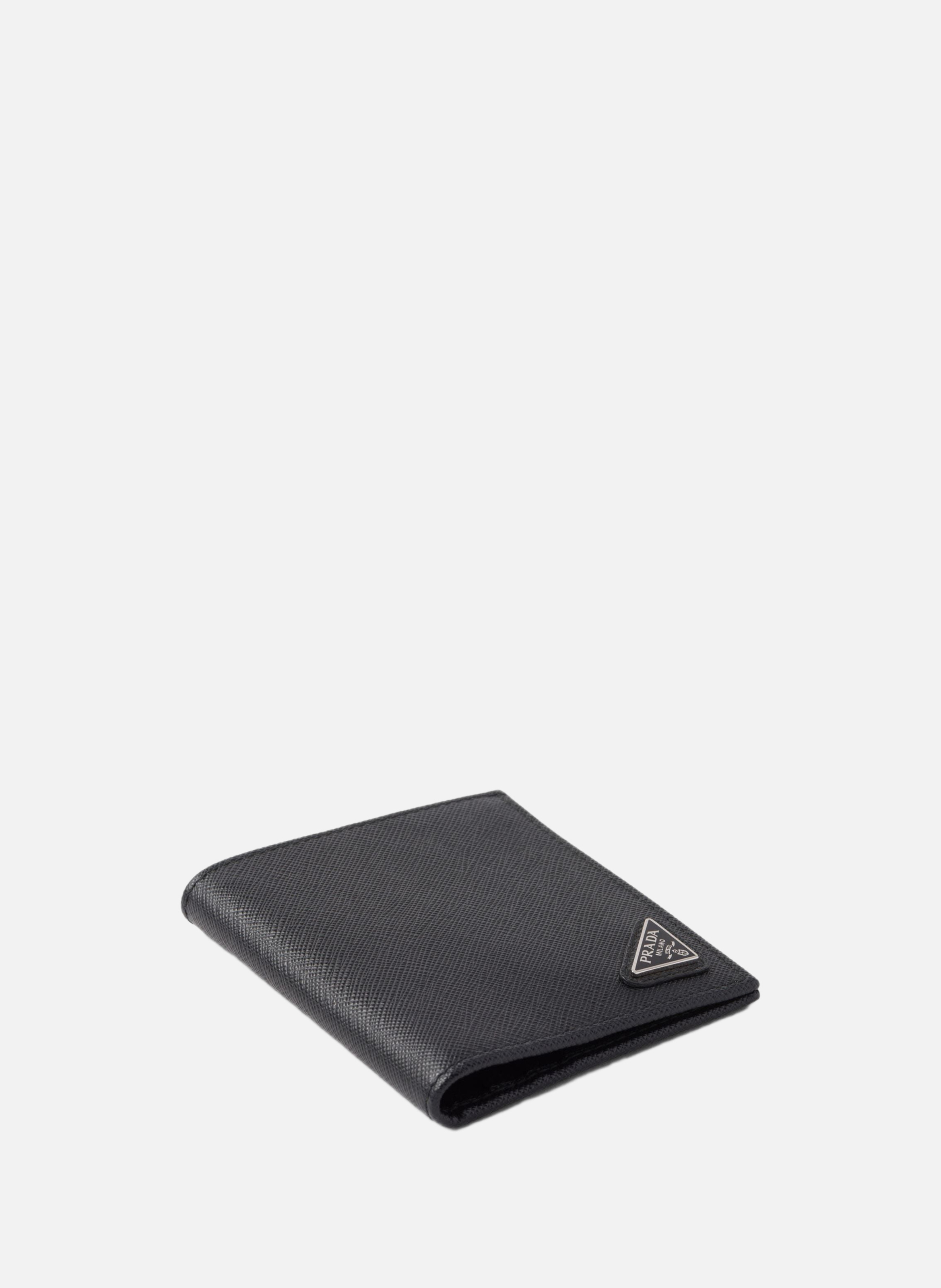 Portefeuille en cuir saffiano PRADA Noir