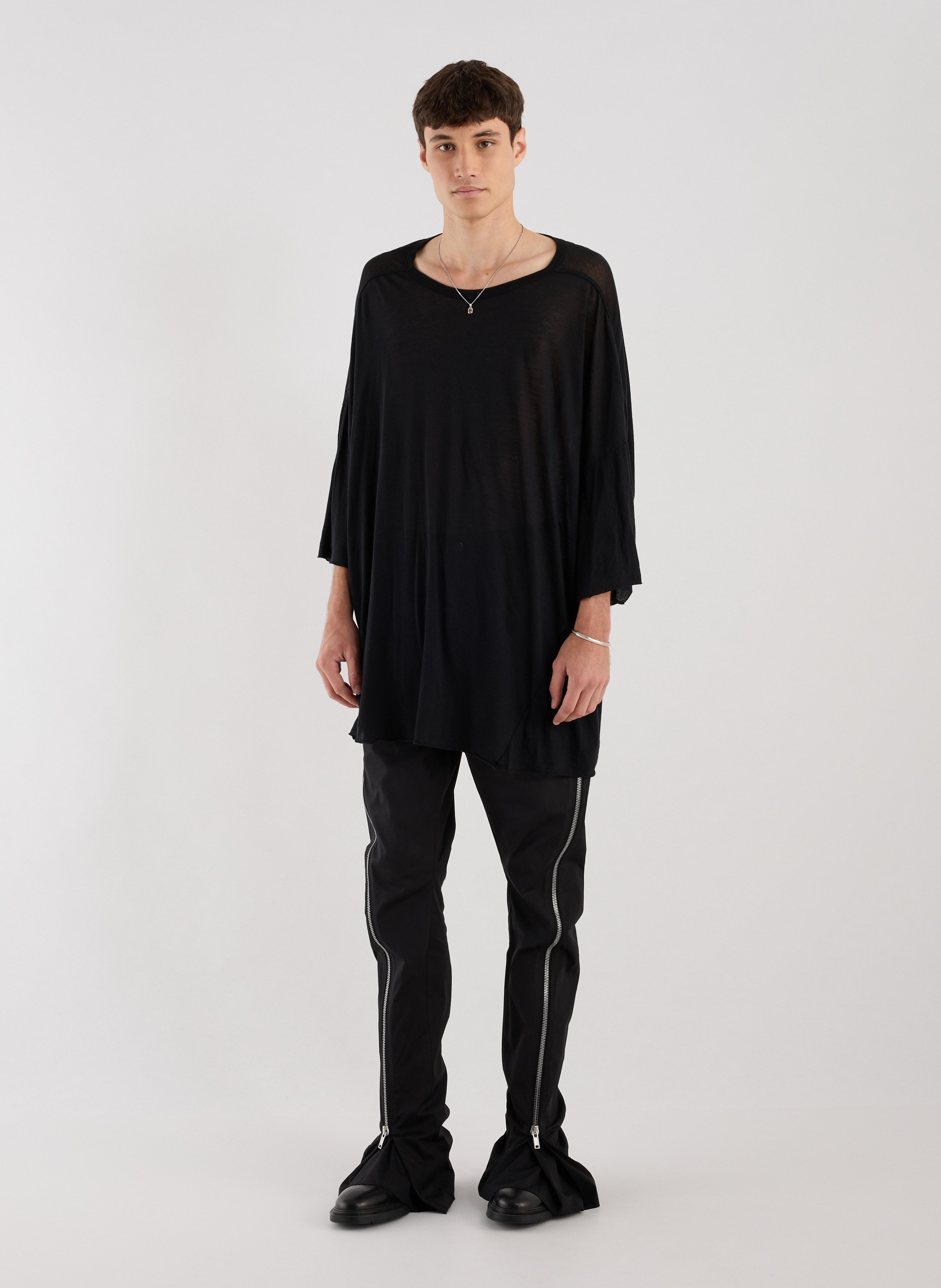 Bolan mixed cotton trousers RICK OWENS Black