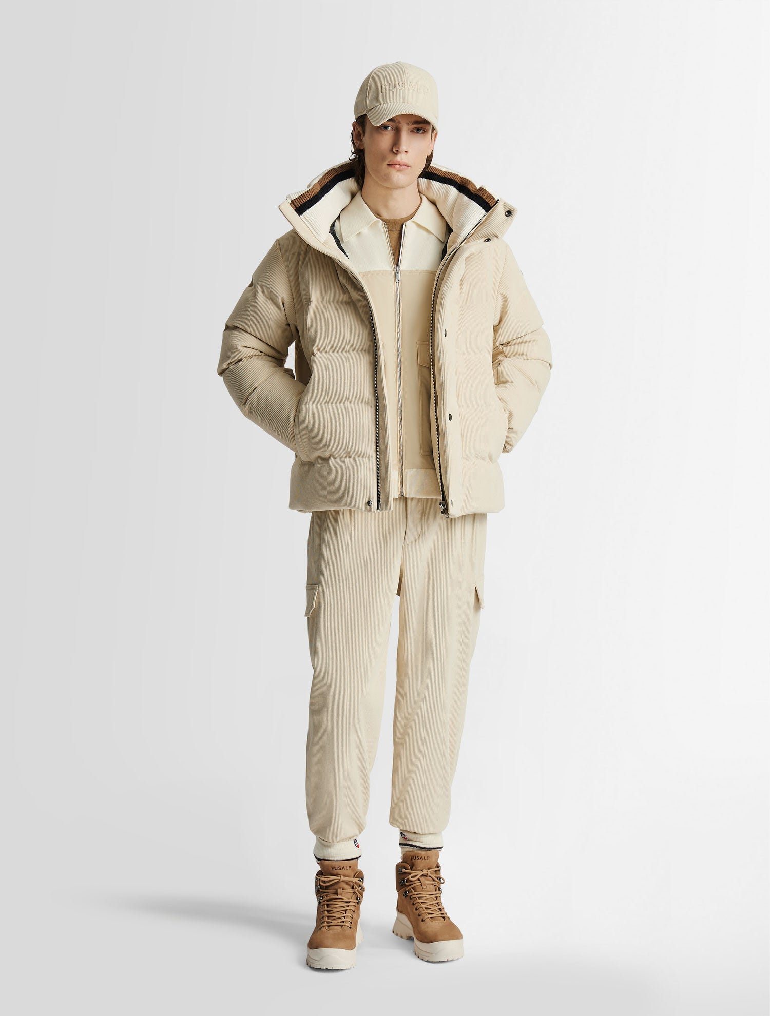 Doudoune atila velvet col montant coupe oversize FUSALP Jaune