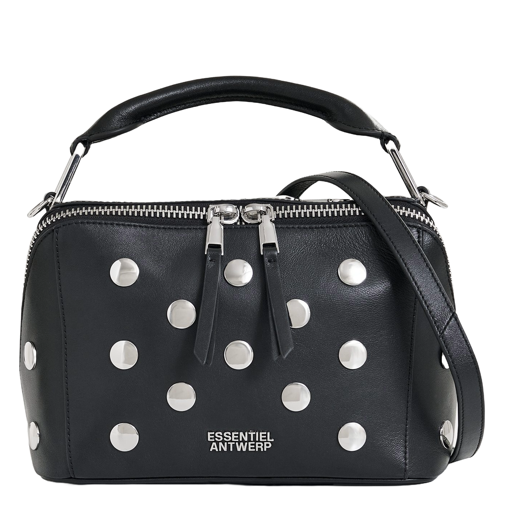 Sac bandoulière en cuir imona ESSENTIEL ANTWERP Noir