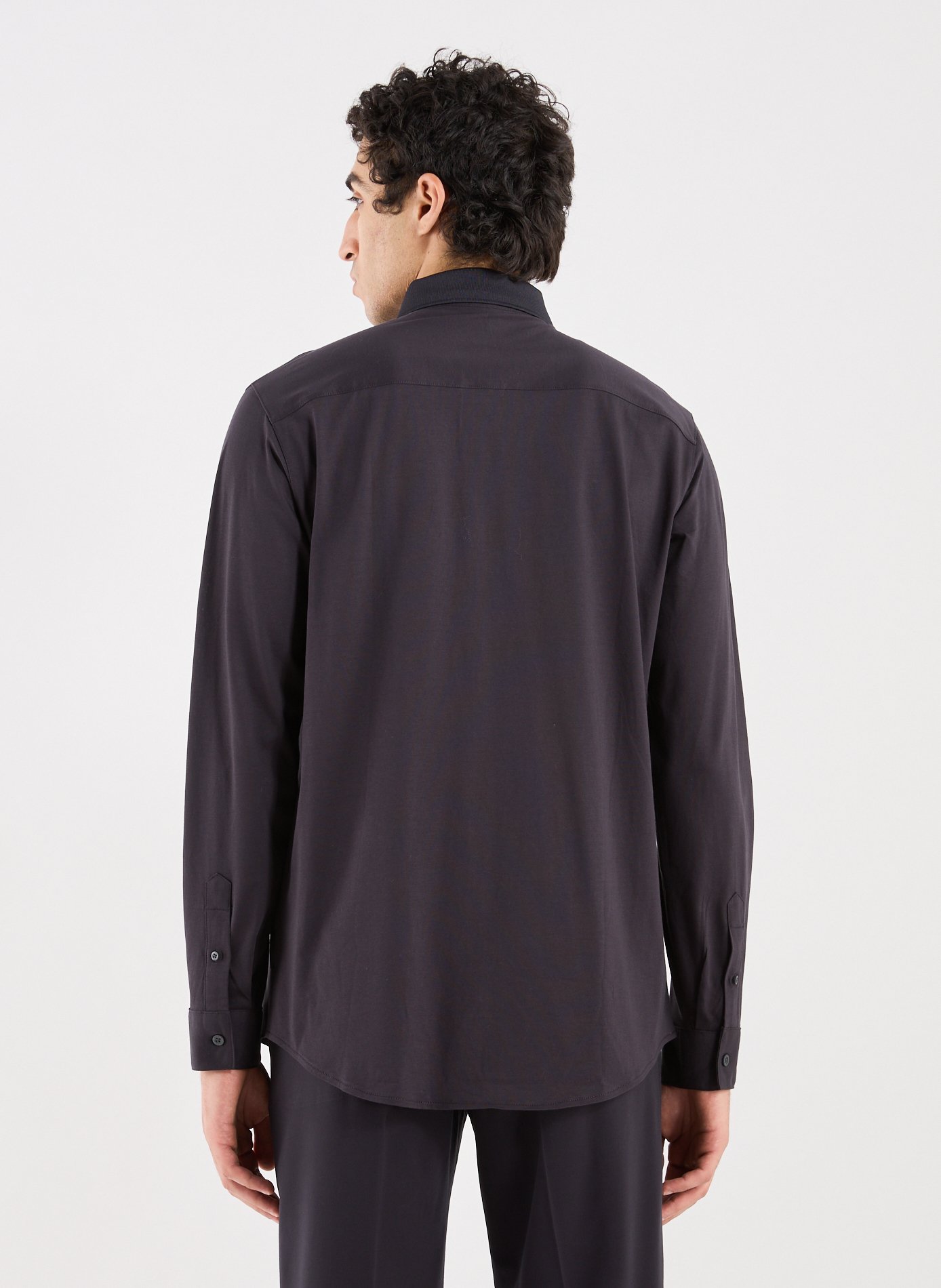 Chemise droit en coton ARMANI EXCHANGE Bleu