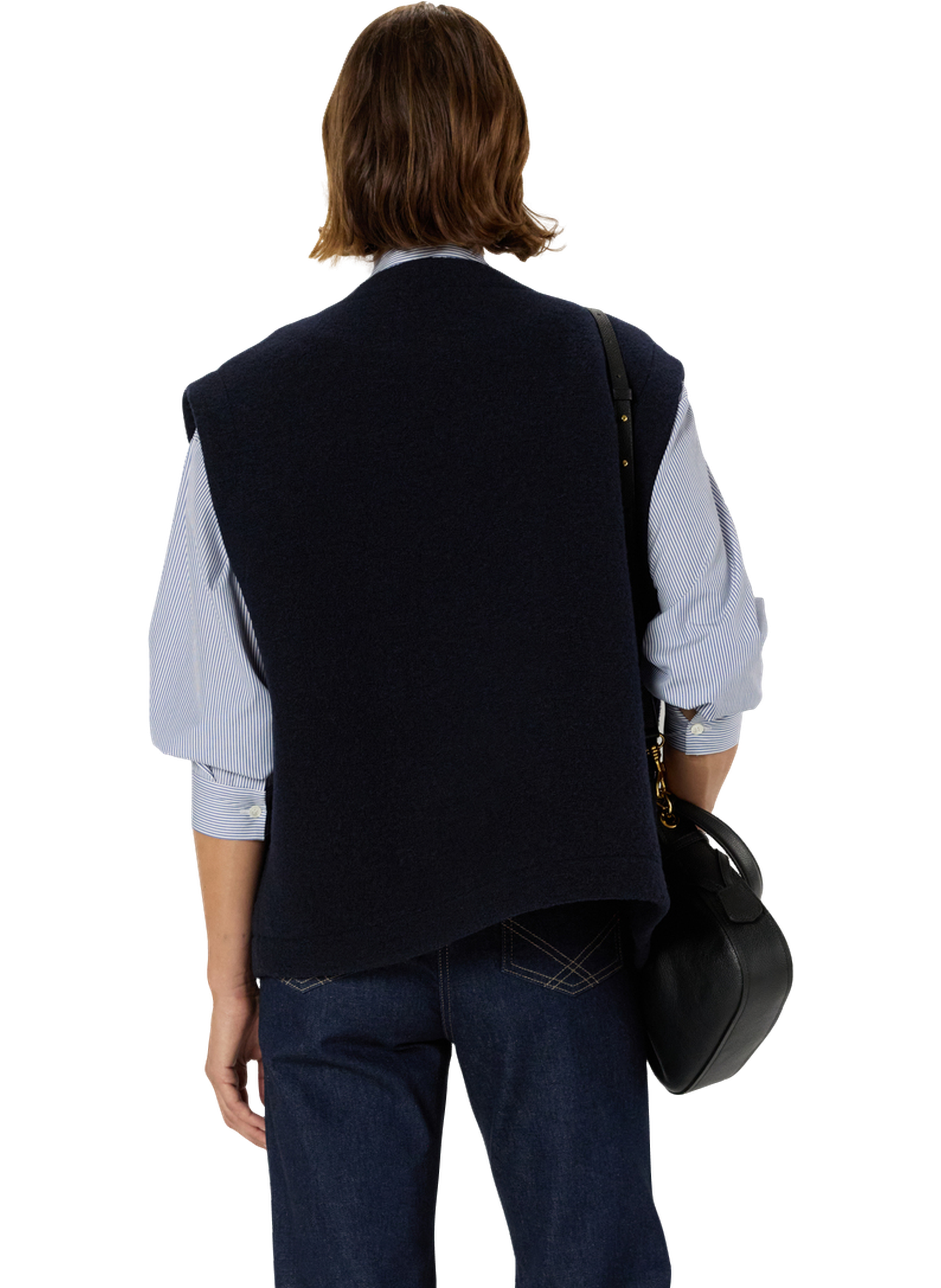 Veste sans manche en laine bouclette - nolwenn GERARD DAREL Bleu