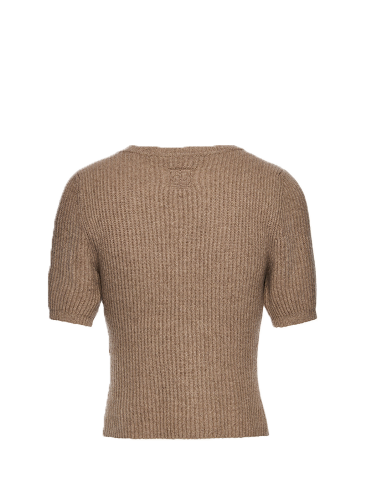 Pull à manches courtes en cachemire mélangé MAGDA BUTRYM Beige