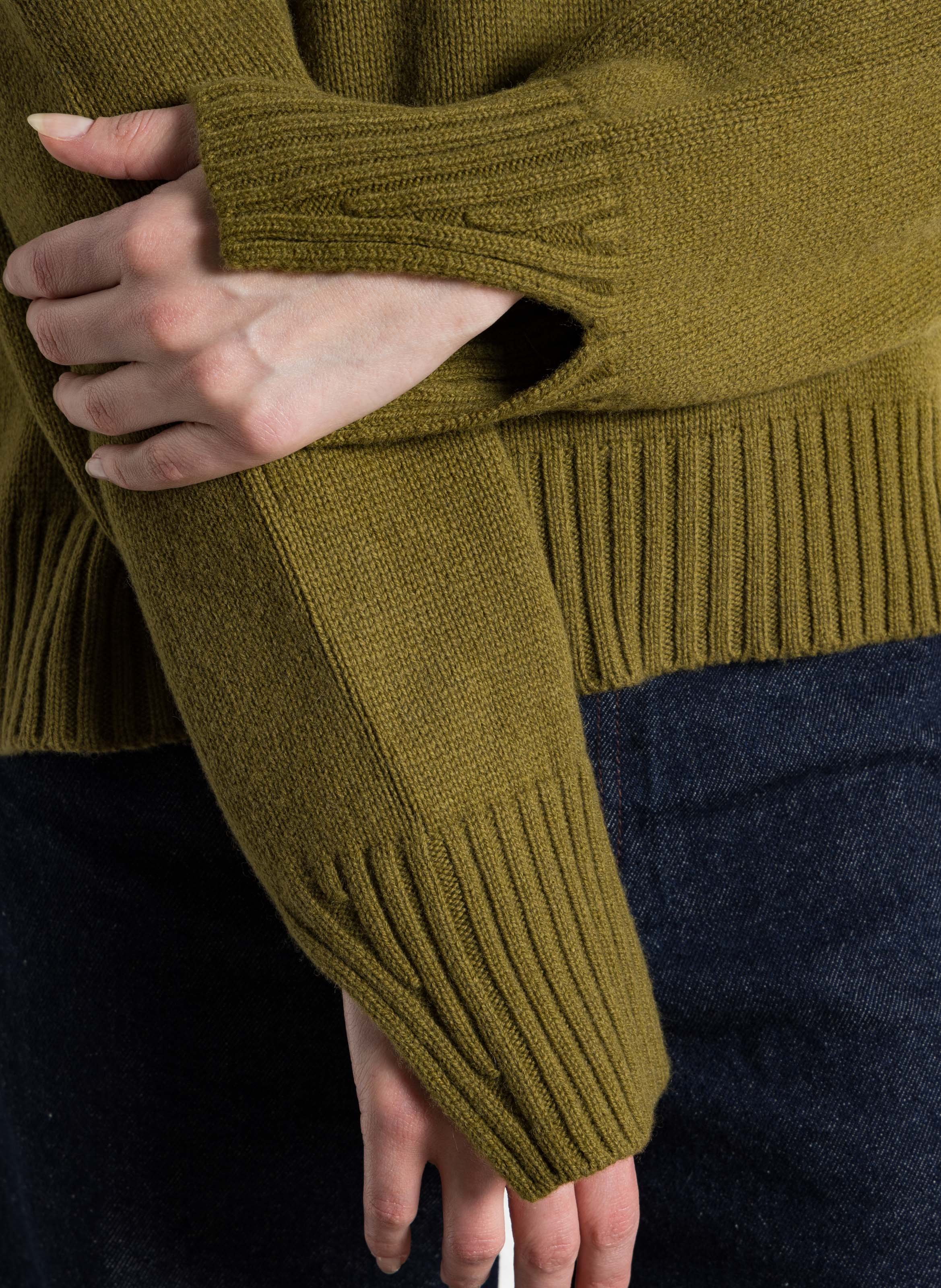 Pull col rond en laine will SOEUR Marron