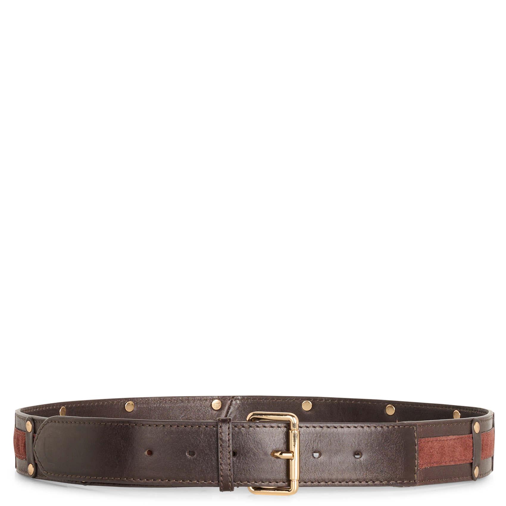 Ceinture à boucle en cuir leonard  Brique