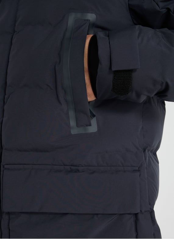 Straight Quinlan quilted hooded puffer jacket | Blue by SAVE THE DUCK Straight Quinlan quilted hooded puffer jacket Blue