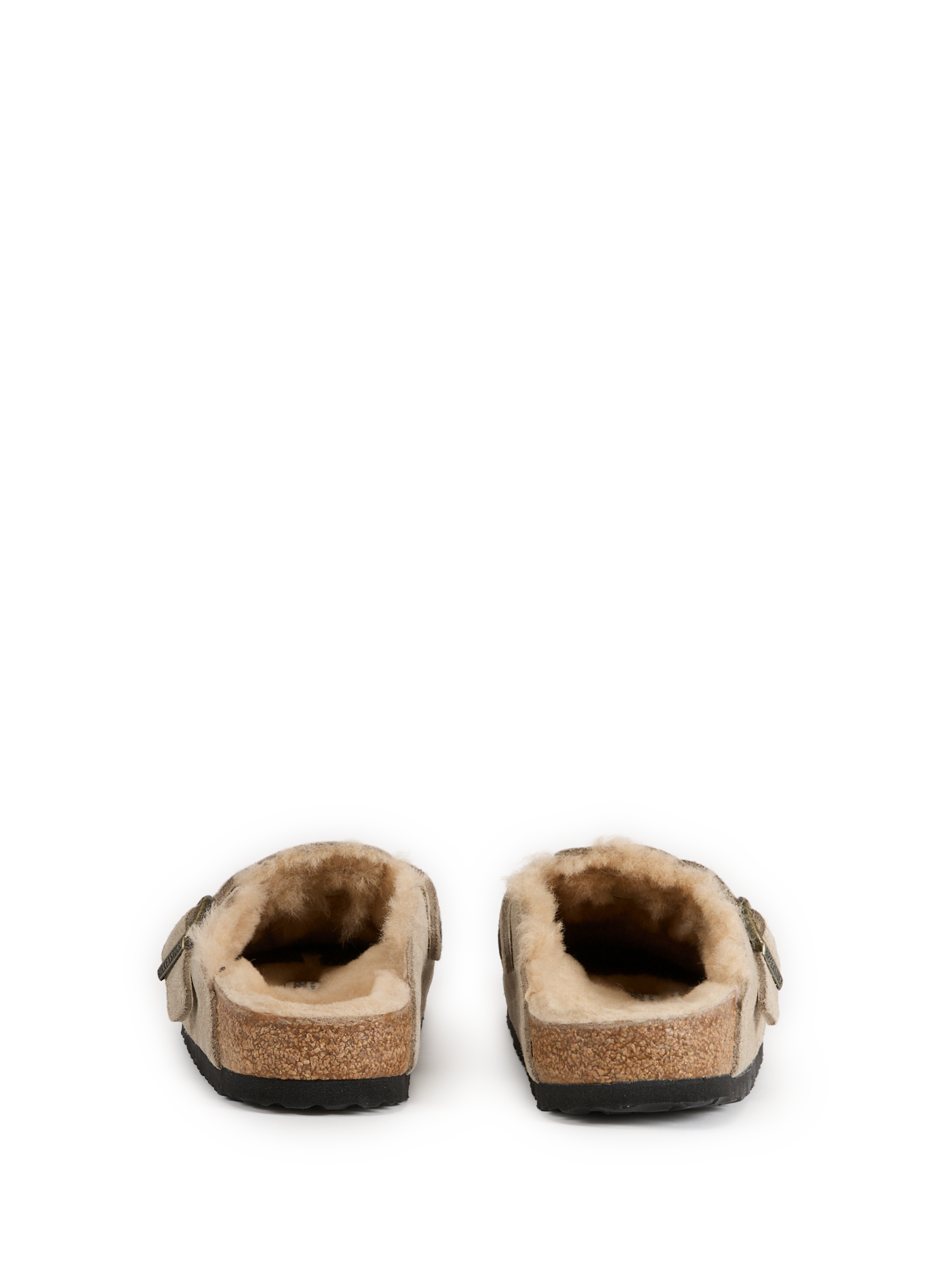 Mules en cuir suédé BIRKENSTOCK Beige