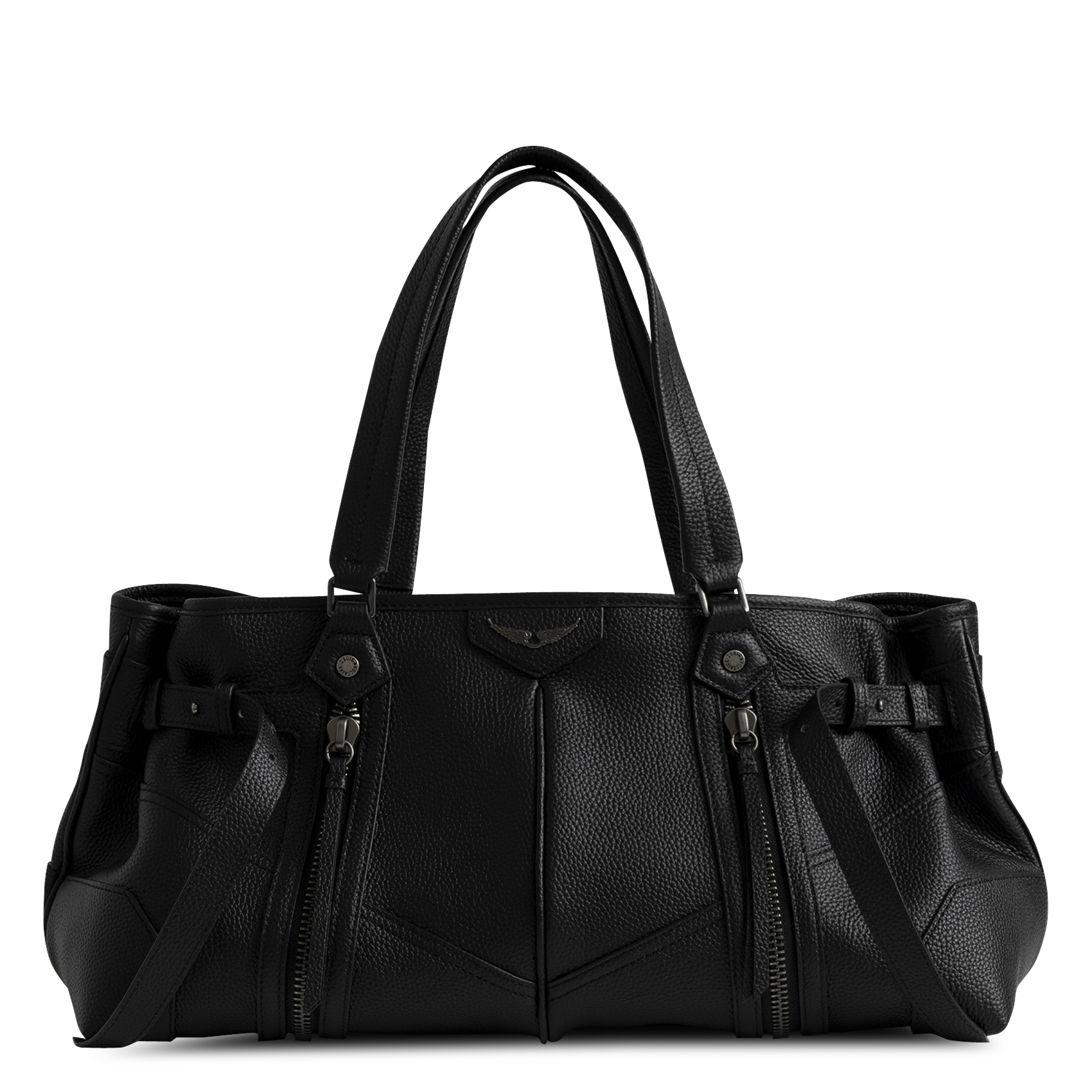 Sac porté épaule en cuir grainé sunny shopper ZADIG&VOLTAIRE Noir