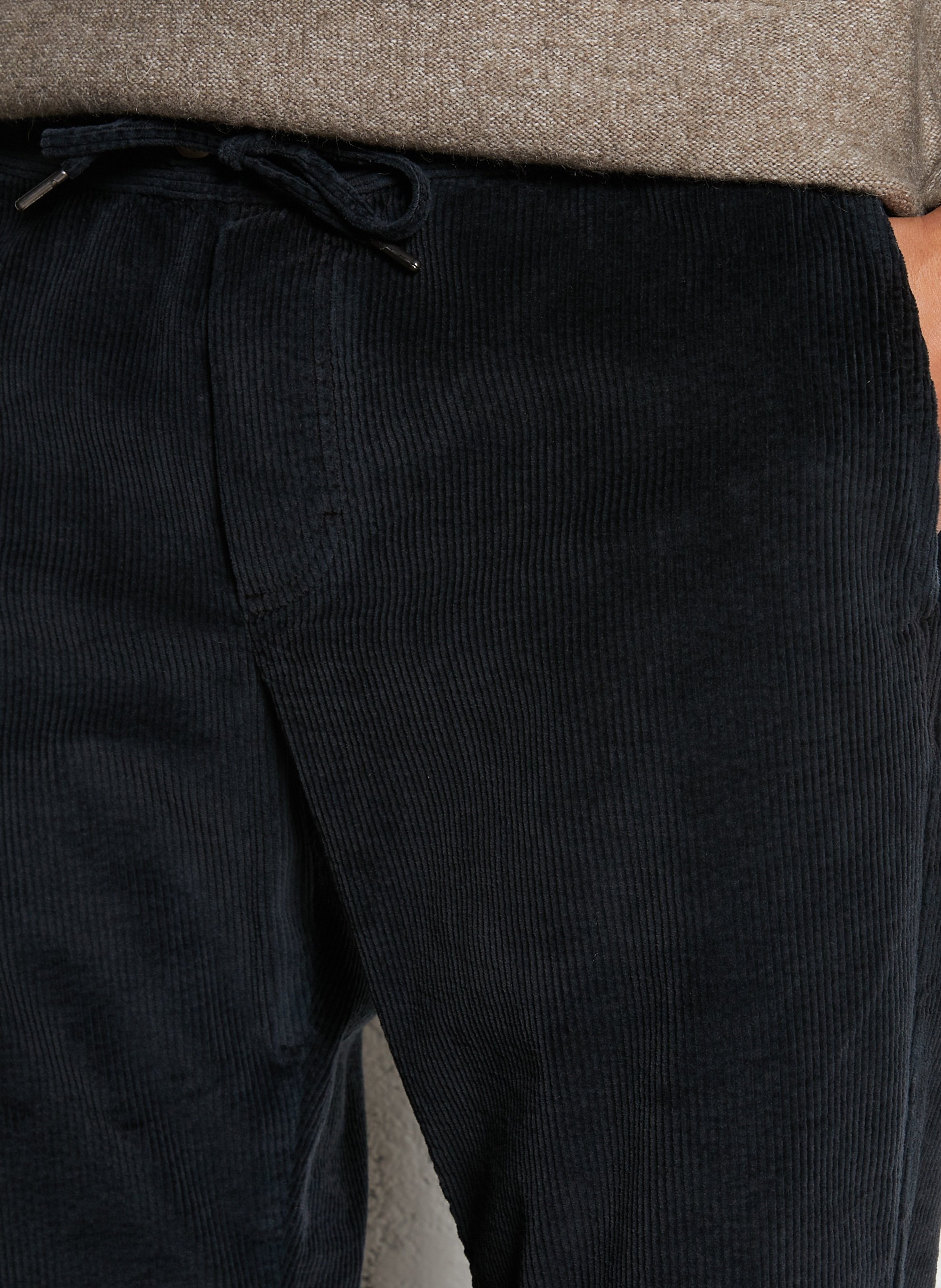 Pantalon droit en coton mélangé IKKS Gris